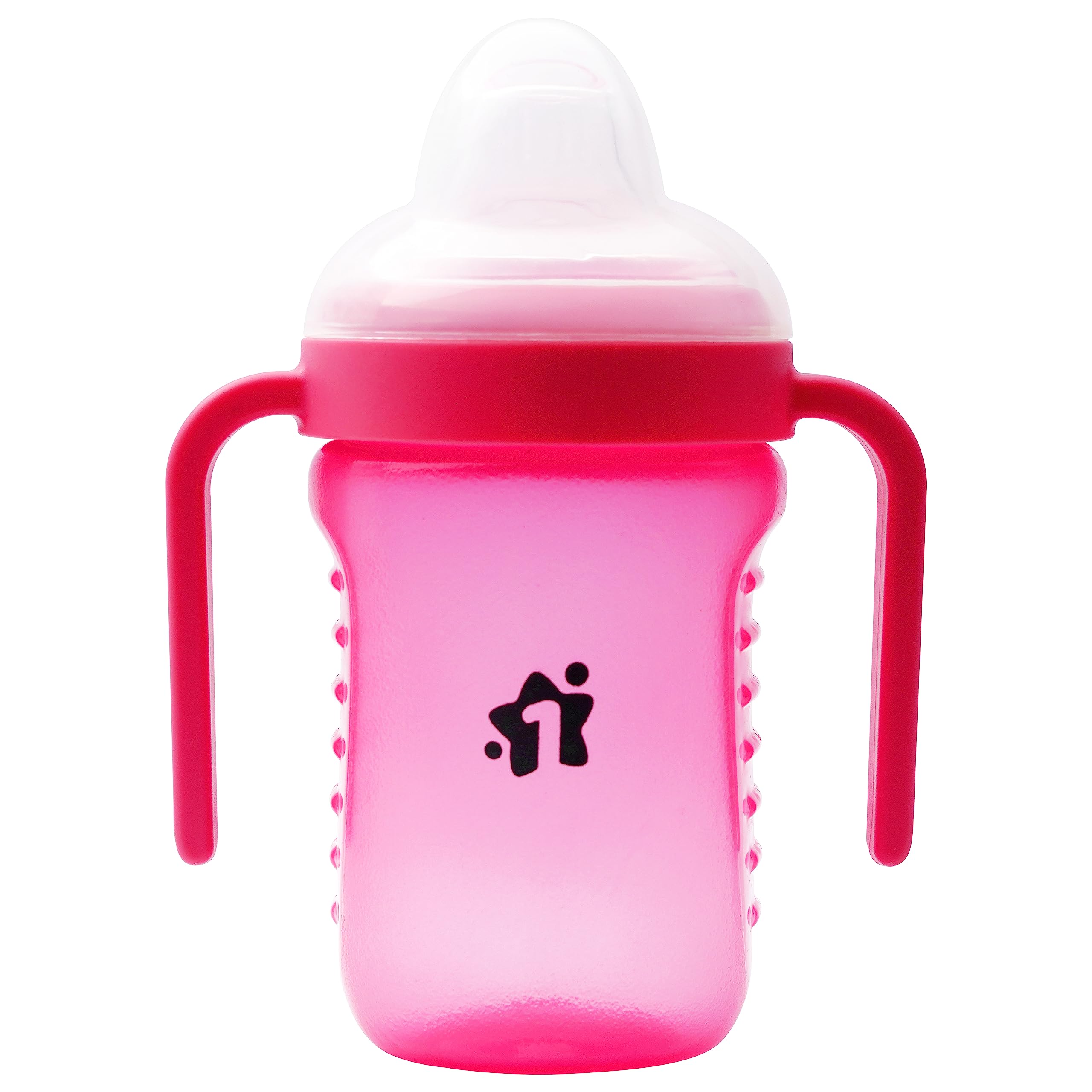 1ST STEP Matte Collection BPA Free Polypropylene Soft Spout Sipper with Twin Handles for Easy Grip - Pink-image-6