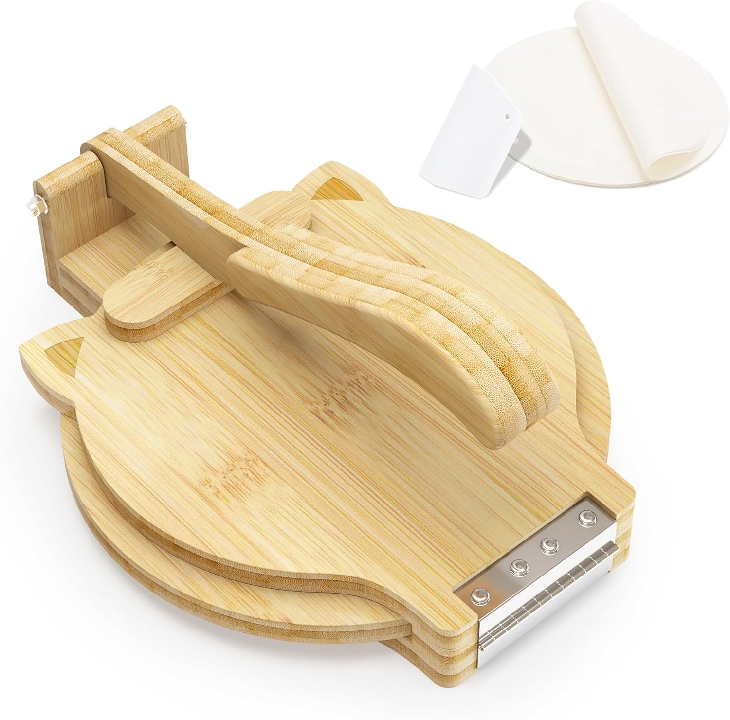 Bamboo Tortilla Press 10 inch Rotatable