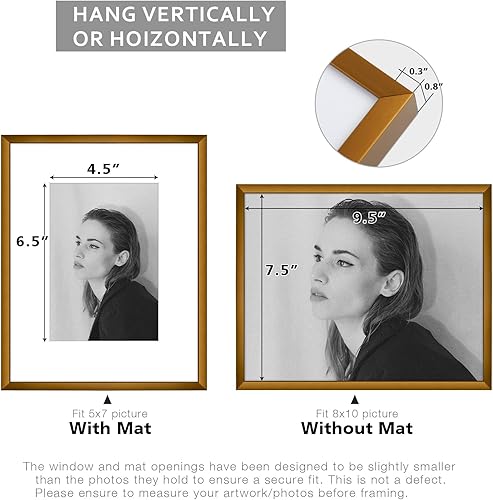 Vista 403 de Golden State Art - Portarretratos de aluminio de 18 x 24 pulgadas - con paspartú para fotos de 16 x 20 pulgadas o sin paspartú para póster de 18 x