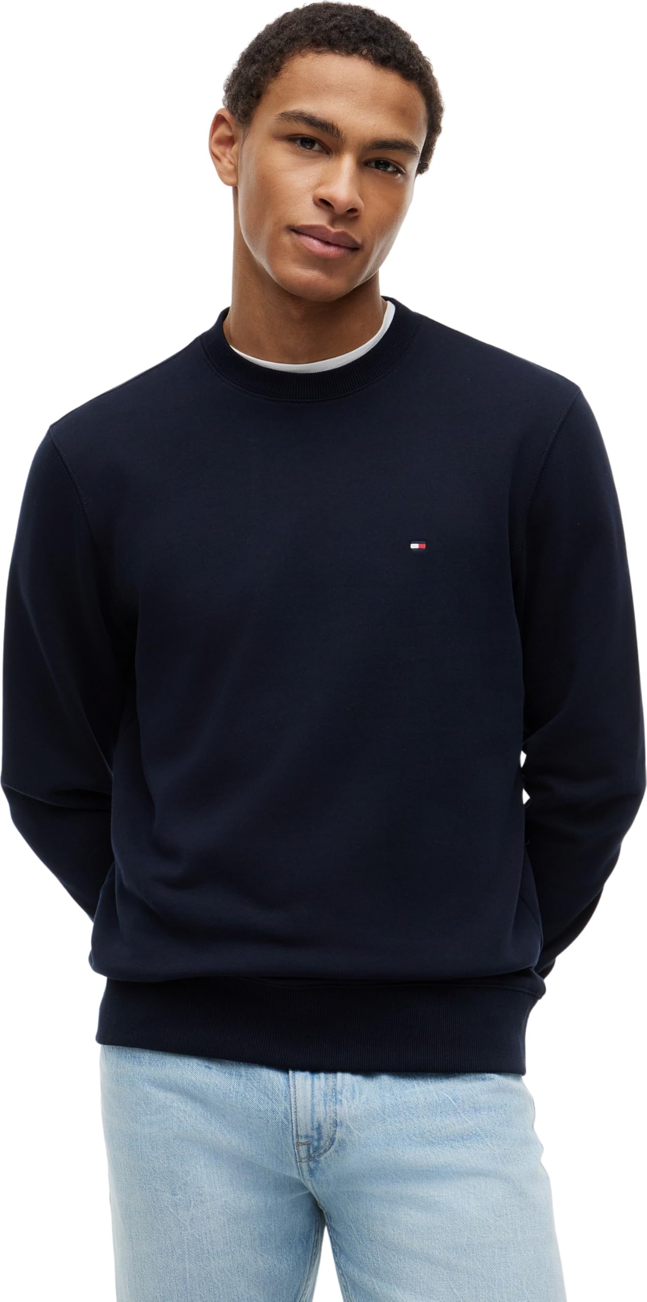 Tommy Hilfiger Men ESSENTIAL TERRY CREWNECK BLUE (Desert Sky) XS