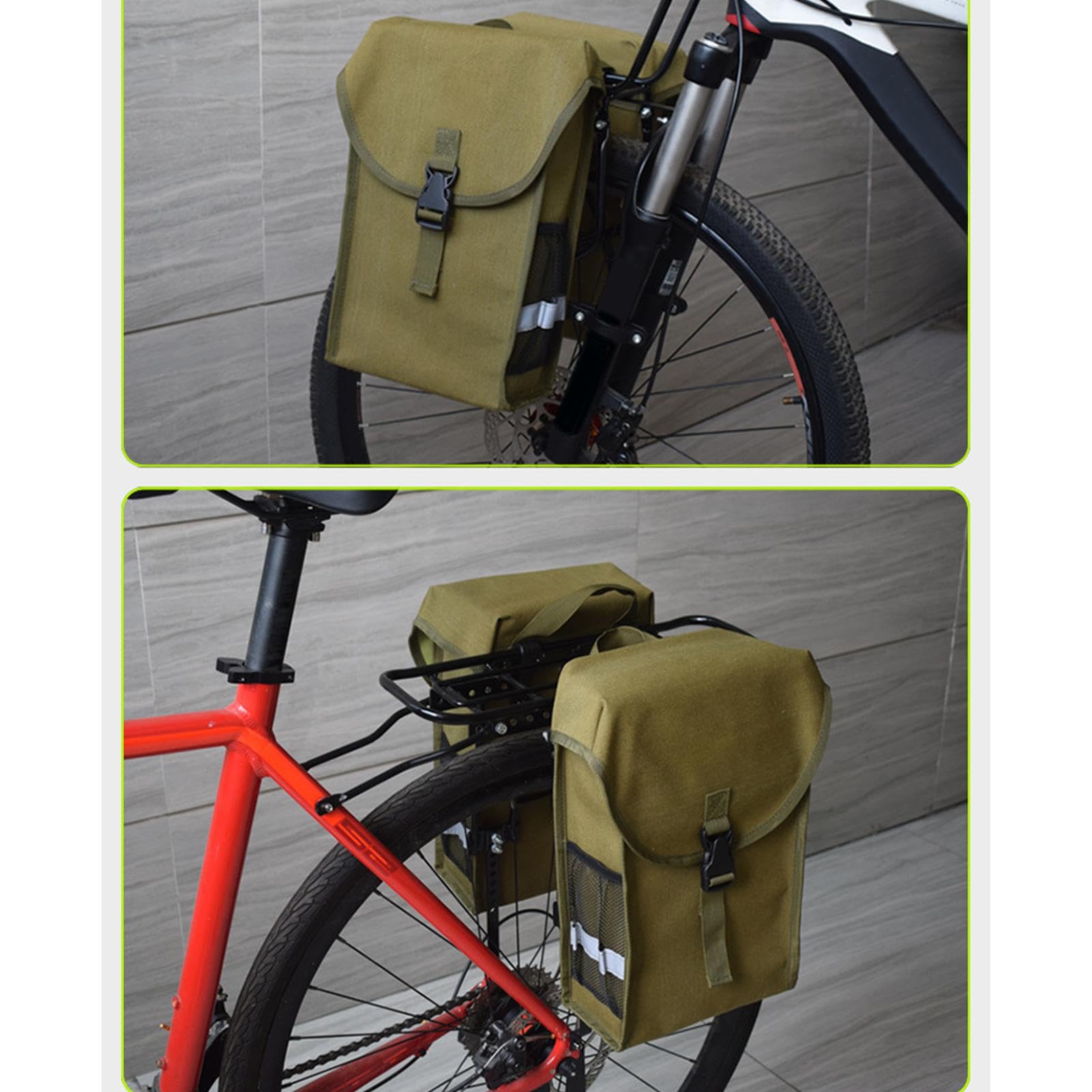 Alforjas para Bicicleta Juego De 2 Piezas Impermeables De Para Ciclismo