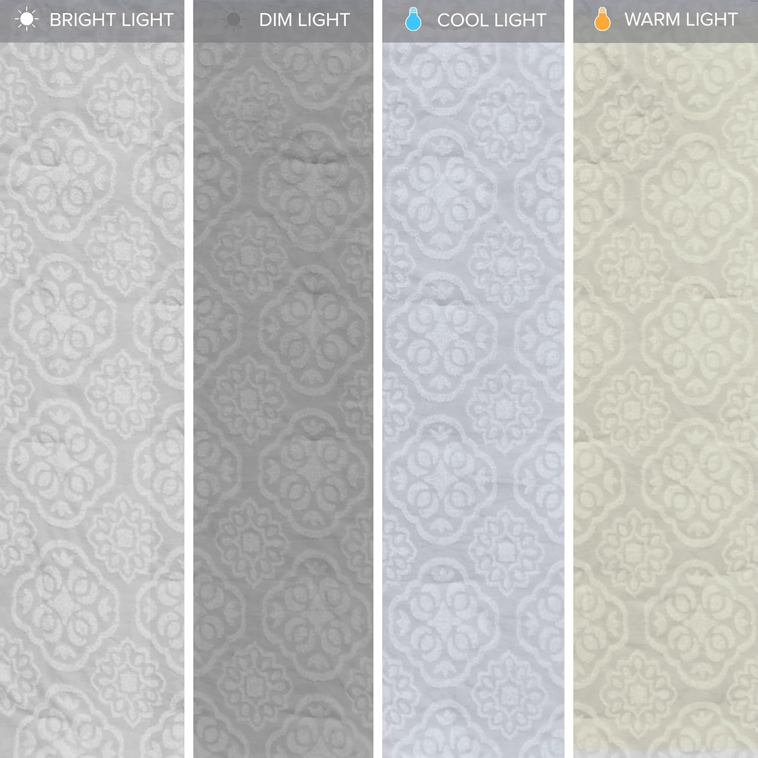King White Microfiber Tufted Medallion Comforter Set