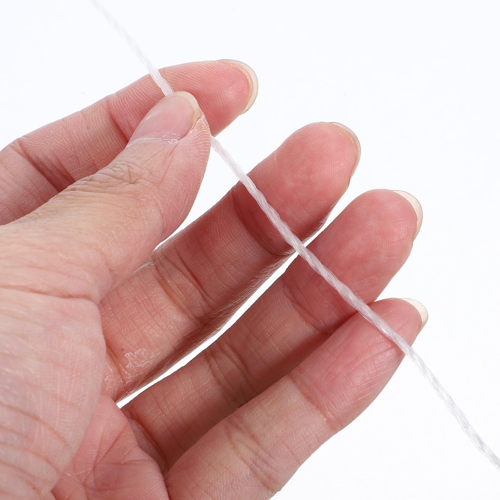 HOMSFOU Ficelle de Jardin pour Plantes Grimpantes en PE Blanc, Corde Multifilaments Résistante la Corrosion, Rouleau Unique Polyvalent pour Jardinage et Navigation