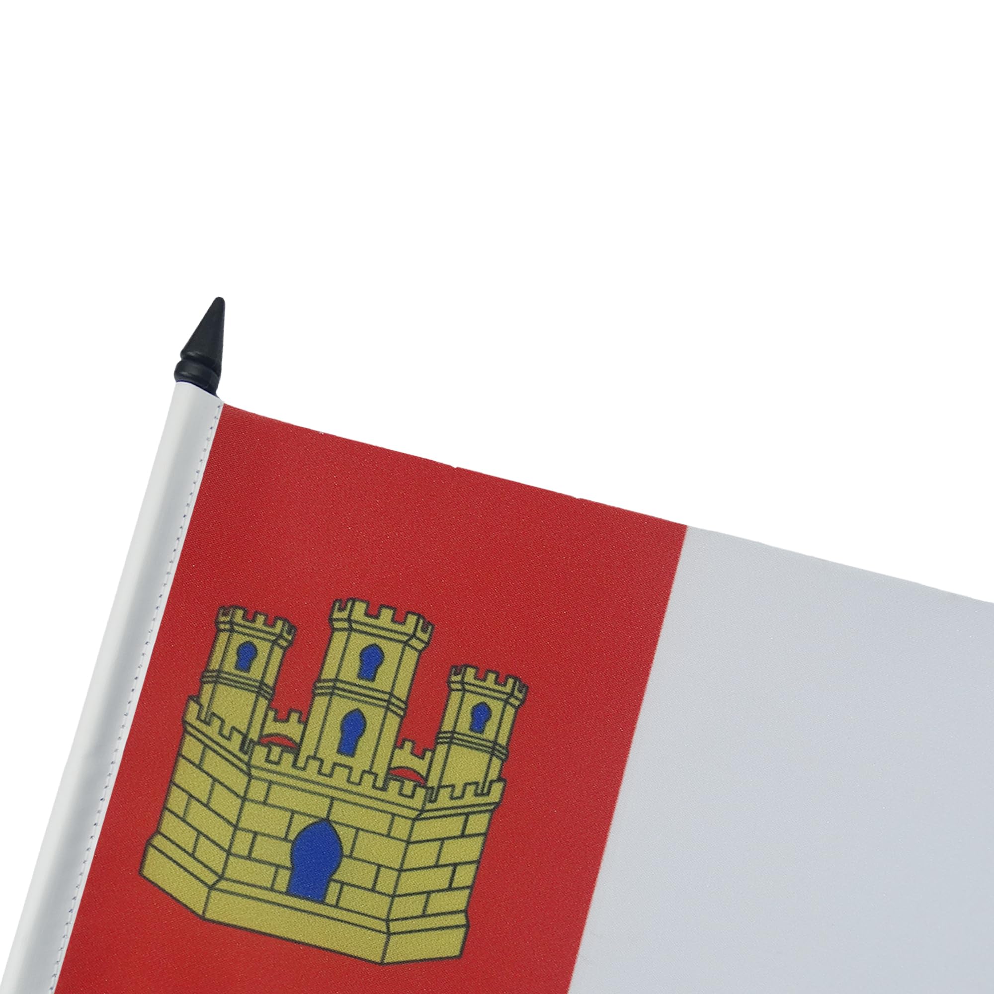 Drapeau De Table Nouvelle-Orléans 21x14 Cm - Petit Drapeau Avec Socle Noir, Décoration Bureau Ou Intérieur