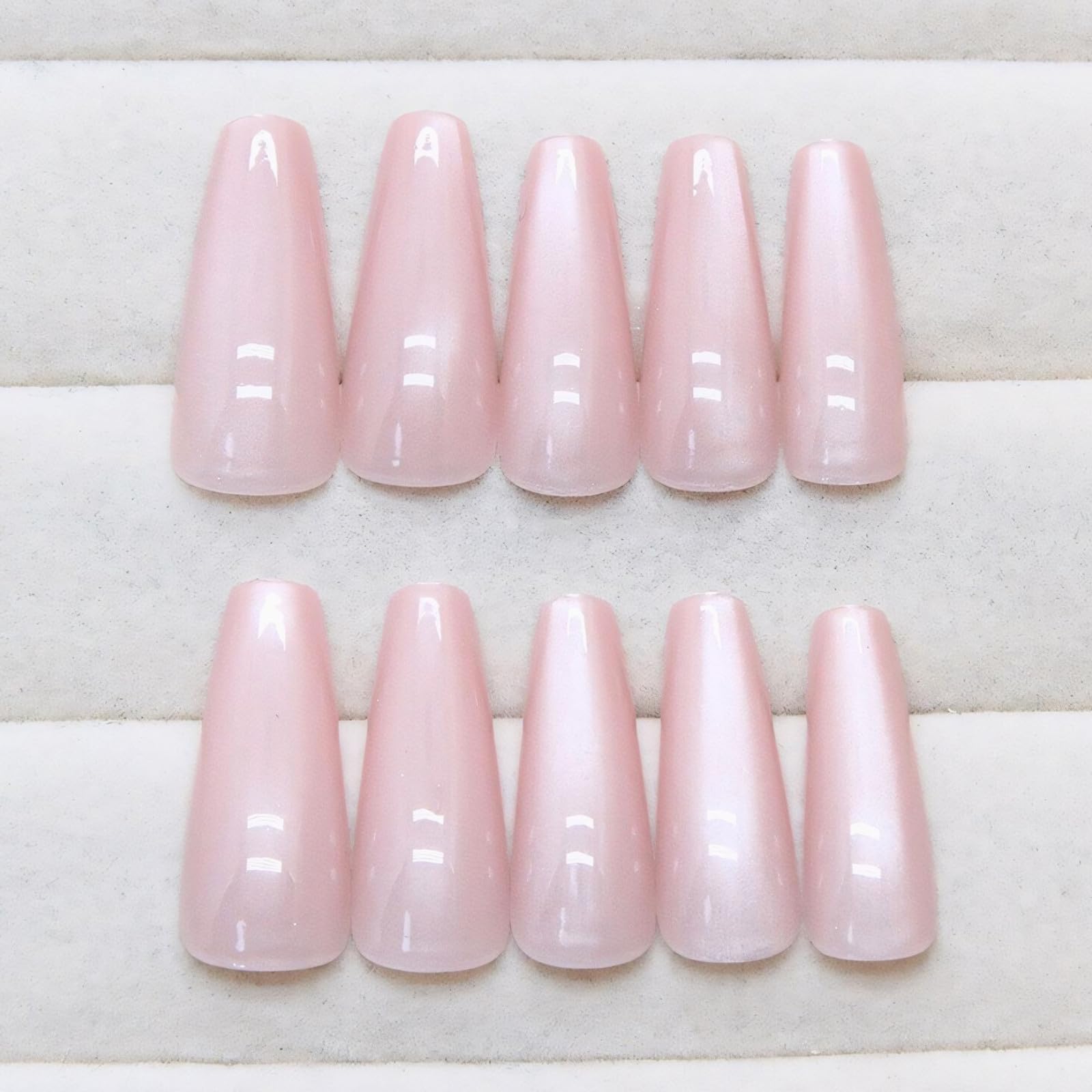 Amazon | COLORBIRD ネイルチップ ロング 24枚 マグネットネイル