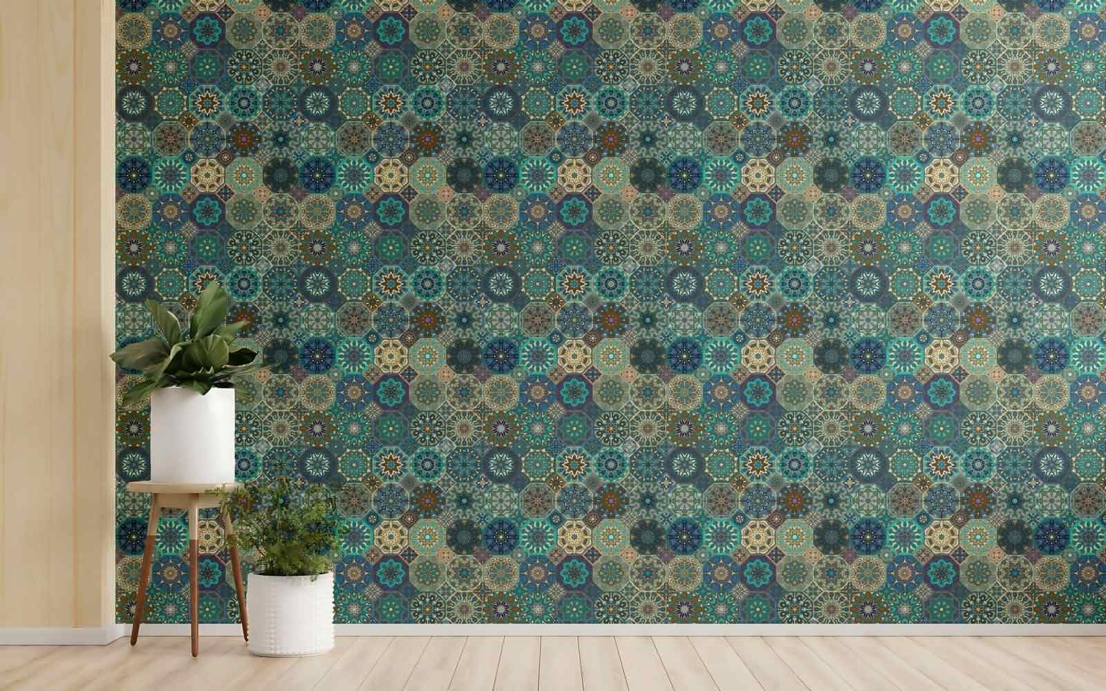 Tapeten Retro Mandala Selbstklebend Garage 45x1200cm