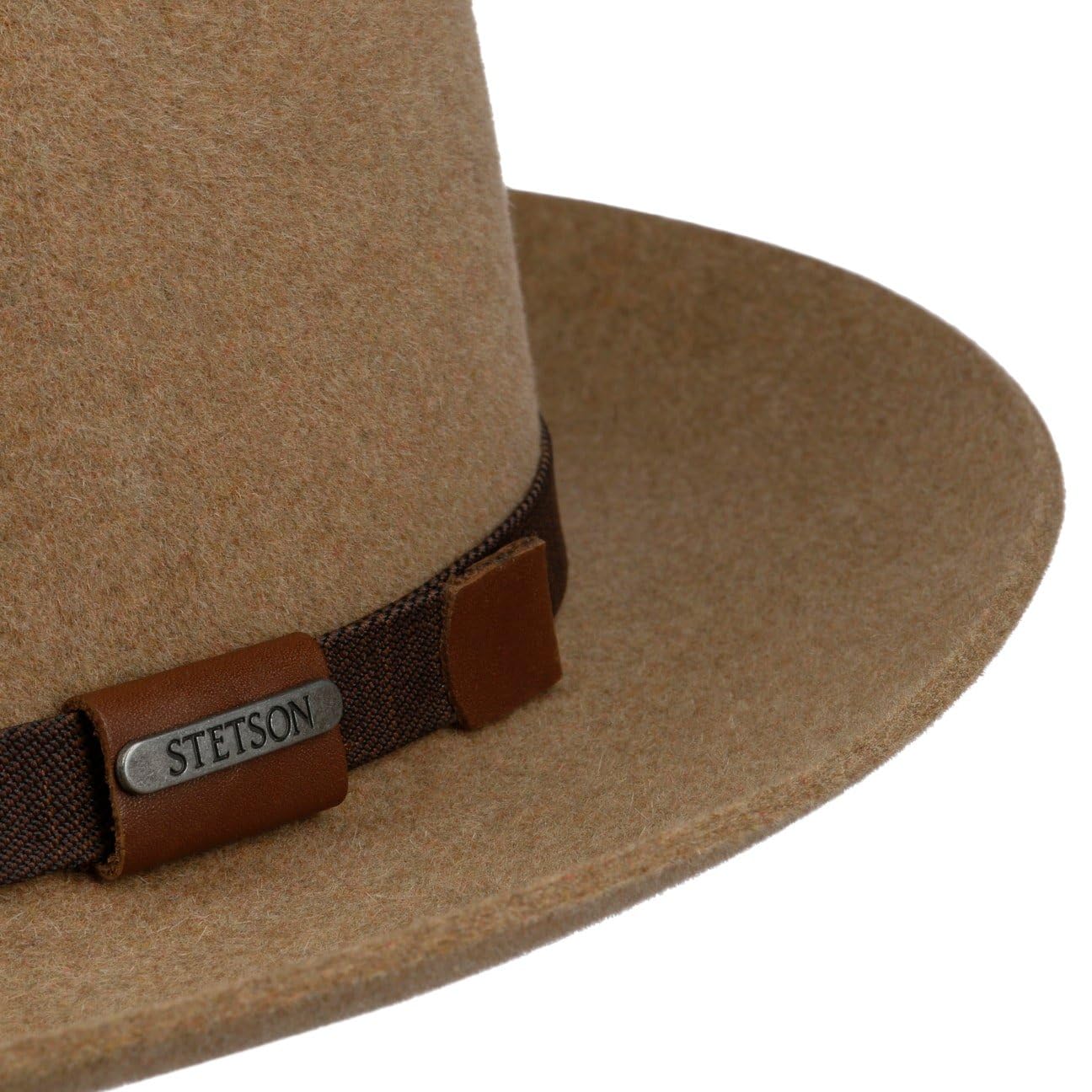 Stetson Bellingford Sombrero Fedora Fieltro de Pelo con Banda de Tela Hecho en la UE Hombre Otono Invierno
