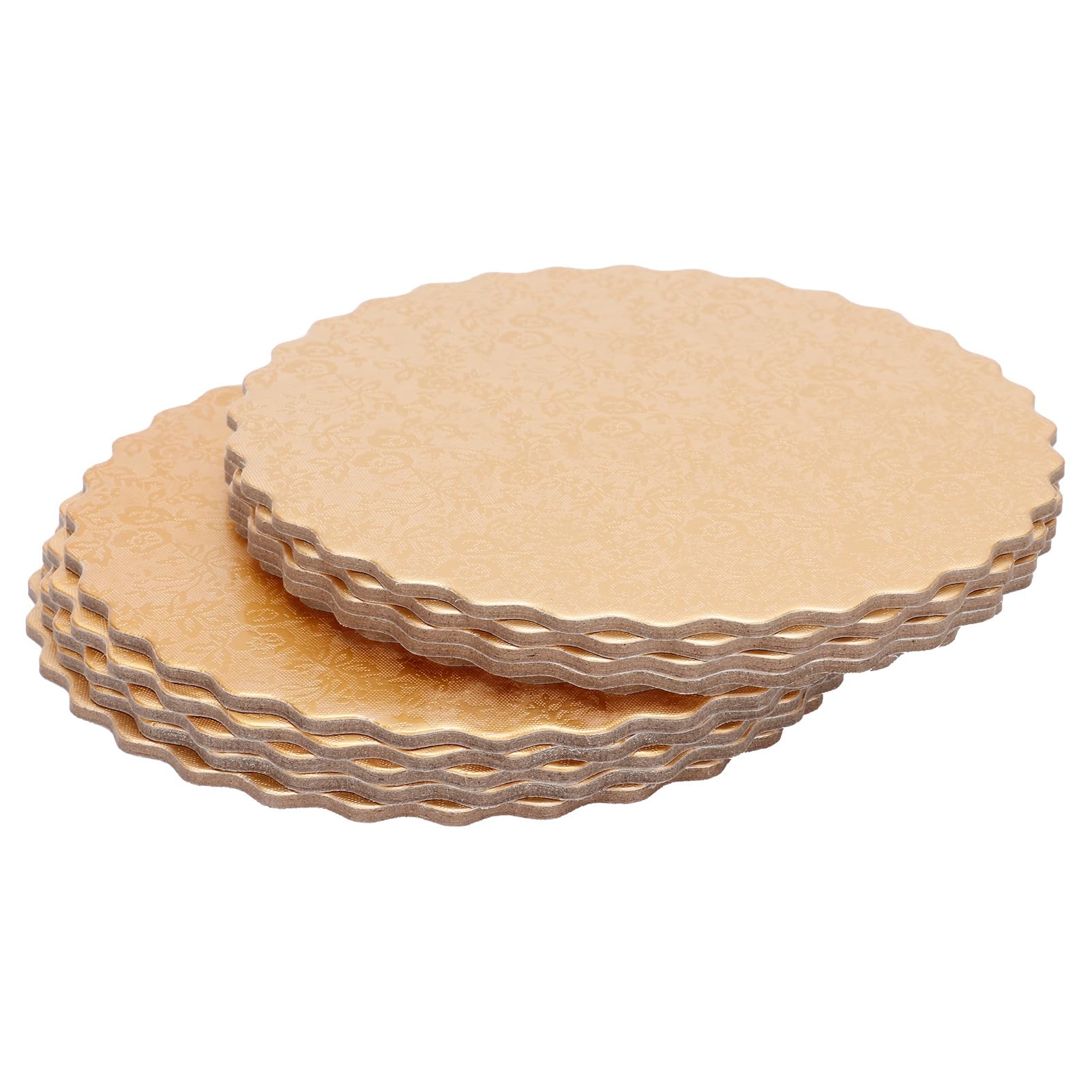 Paquete de 10 tablas redondas para pasteles de doble cara |Bandejas de Cartón de Grado Alimenticio de 3 mm de Grosor para Postres |Platos reutilizables para servir pasteles para (12 Inches)
