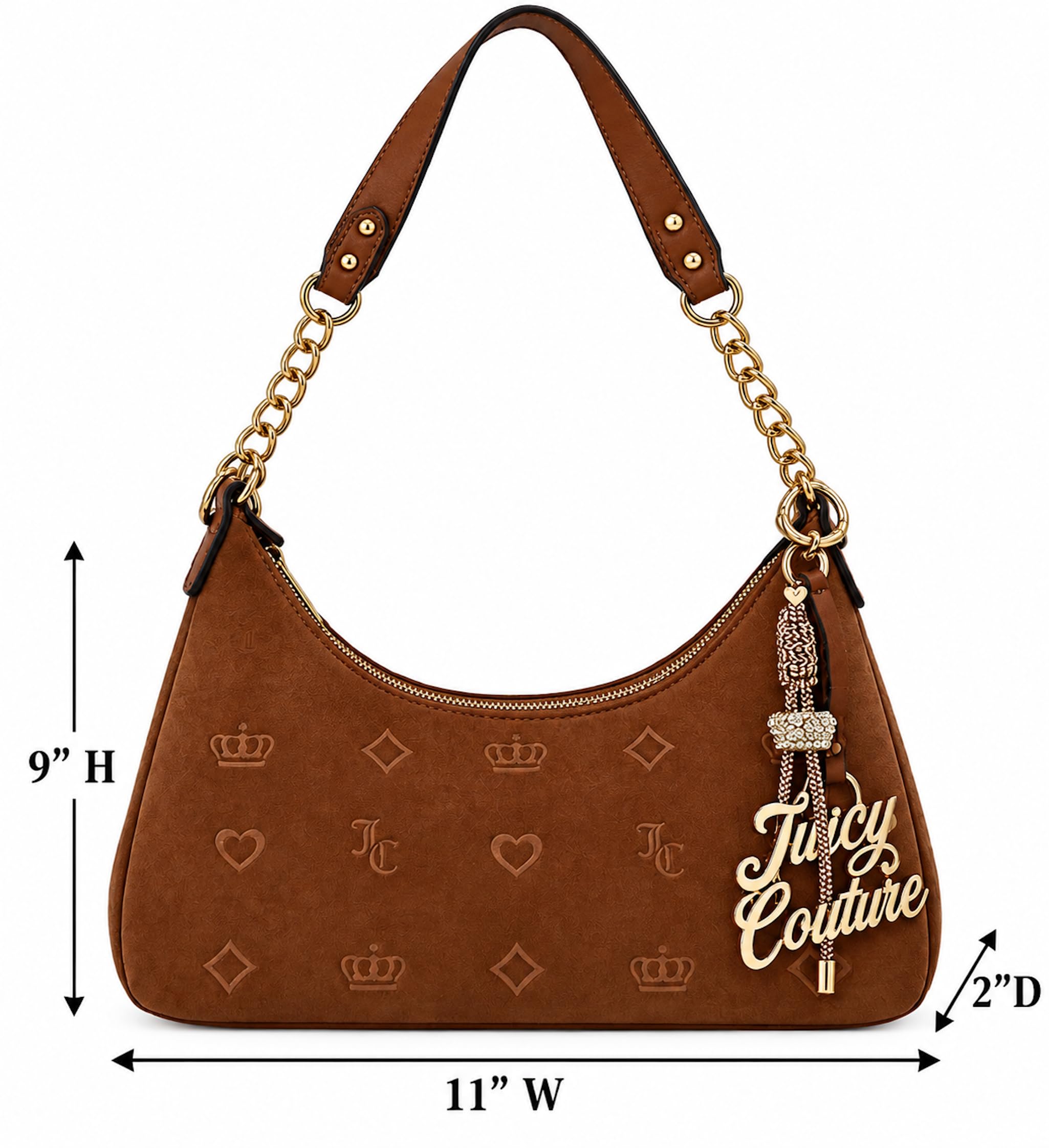 Juicy Couture Top Players Borsa a tracolla Cannella