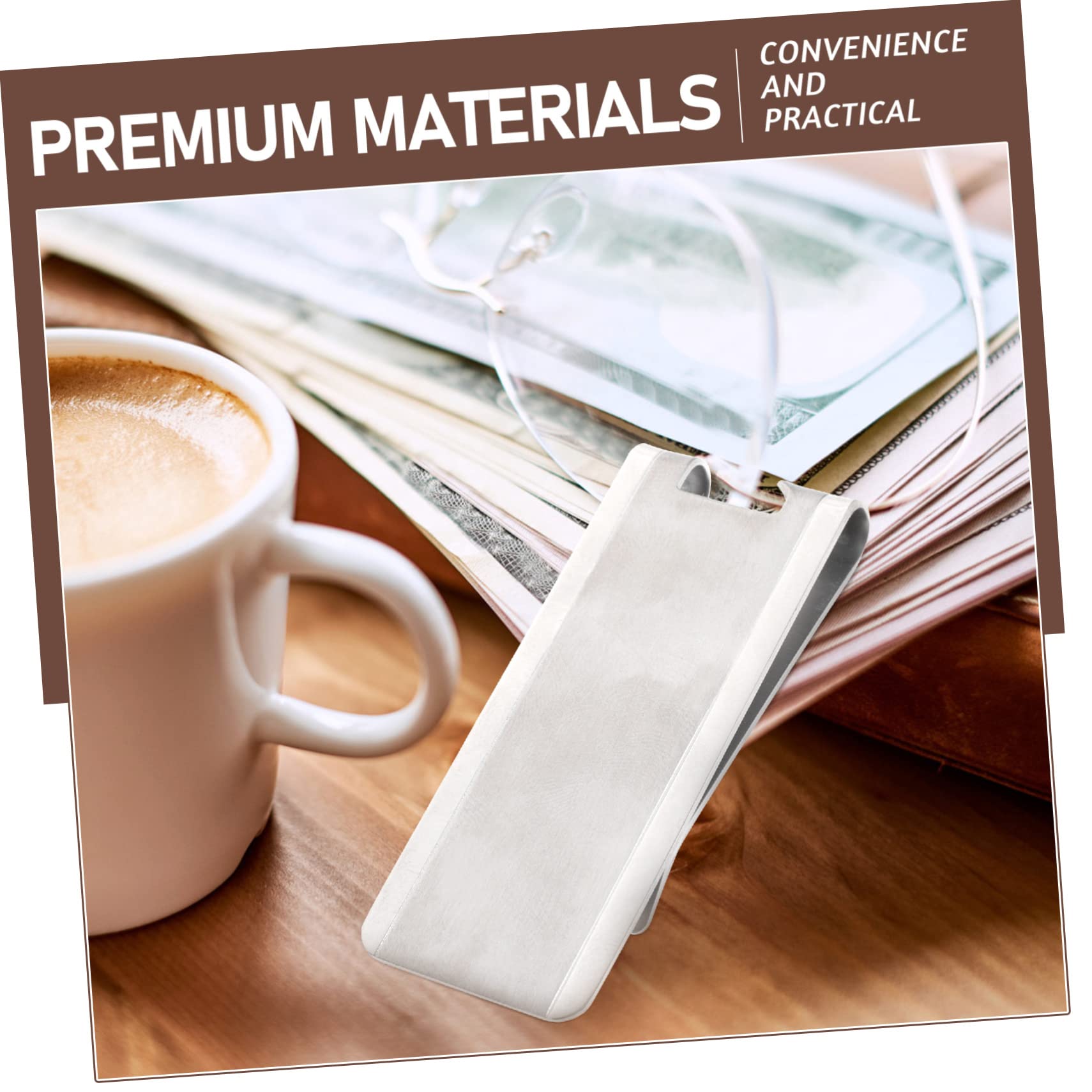 GAROZATION Small Money Clip for Wallet Titanium Slim Card Case Cash Holder Bottle Opener Money Storage Clamp