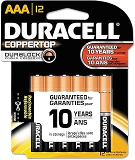 Duracell MN24RT12Z CopperTop Alkaline Batteries, AAA, 12/PK