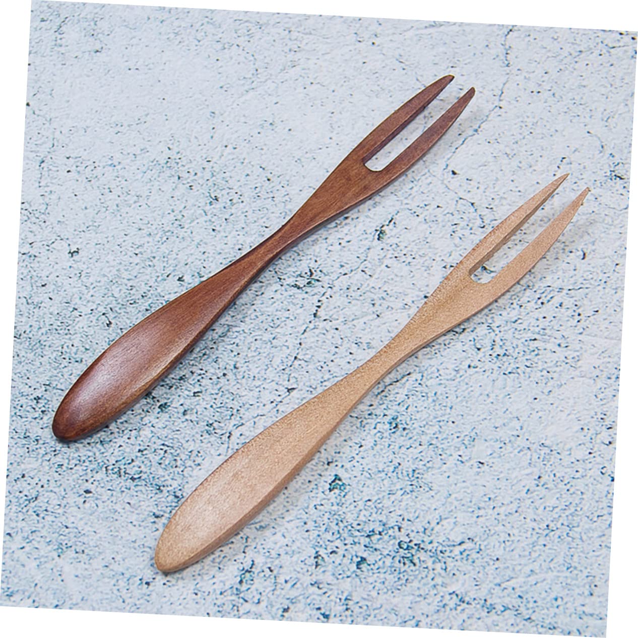 MUCKLILY 4pcs Fruit Picks for Party Dessert Fruits Wooden Fruit Picks Fruit Fork