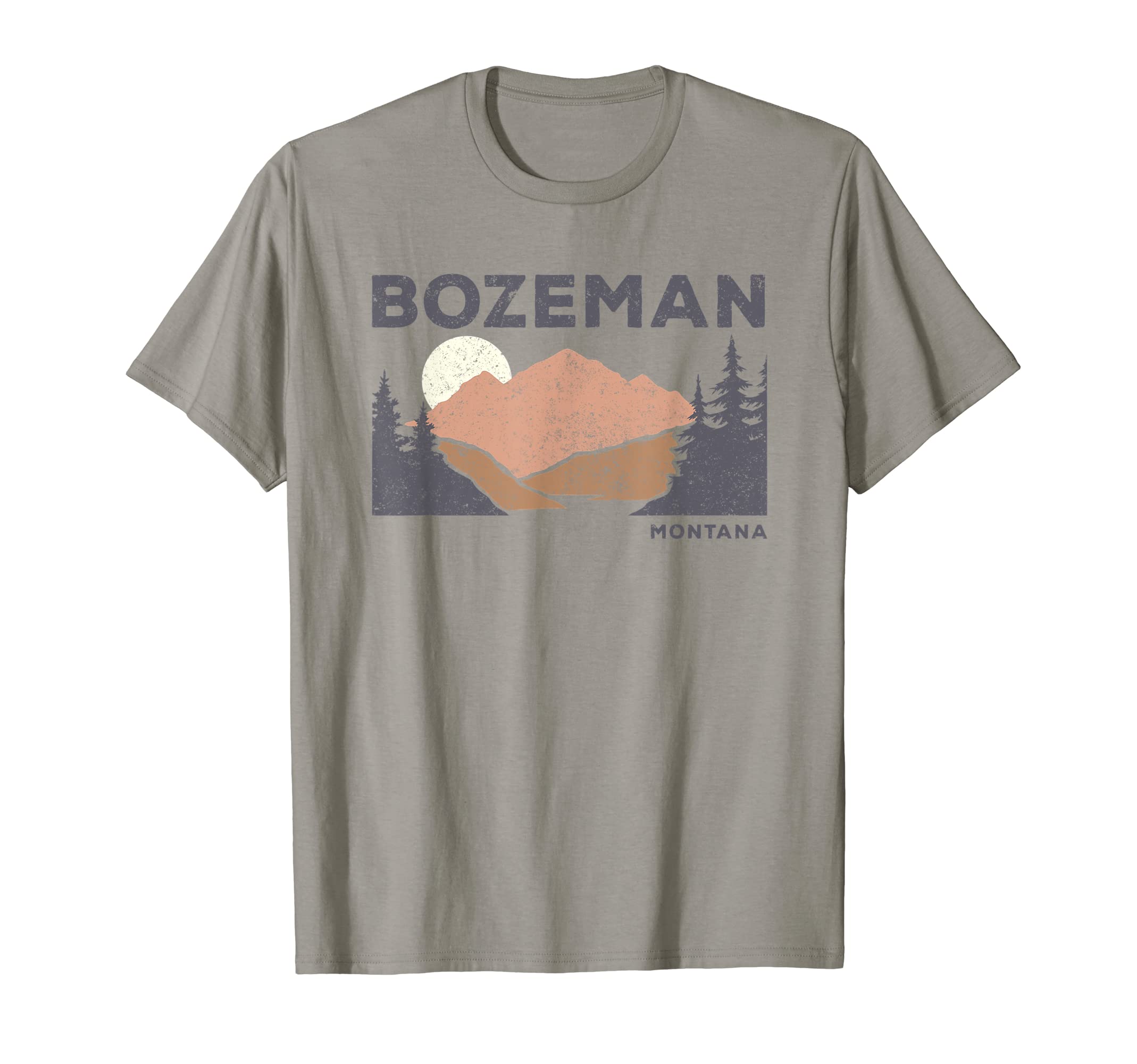 Vintage Bozeman Montana Souvenir T-ShirtVintage Bozeman Montana Retro Faded Mountain Nature Forest T-Shirt