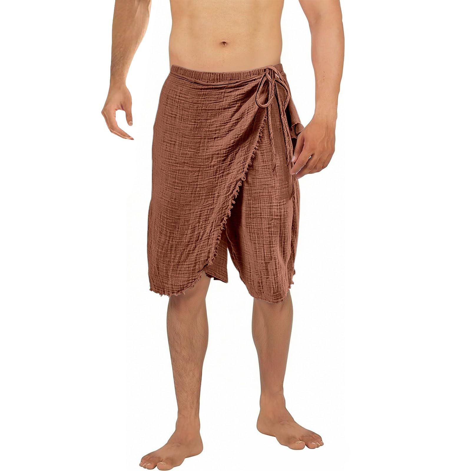 Leinen Shorts Herren Dünn Leicht : Kurze Hosen Atmungsaktiv Hawaii Bermuda