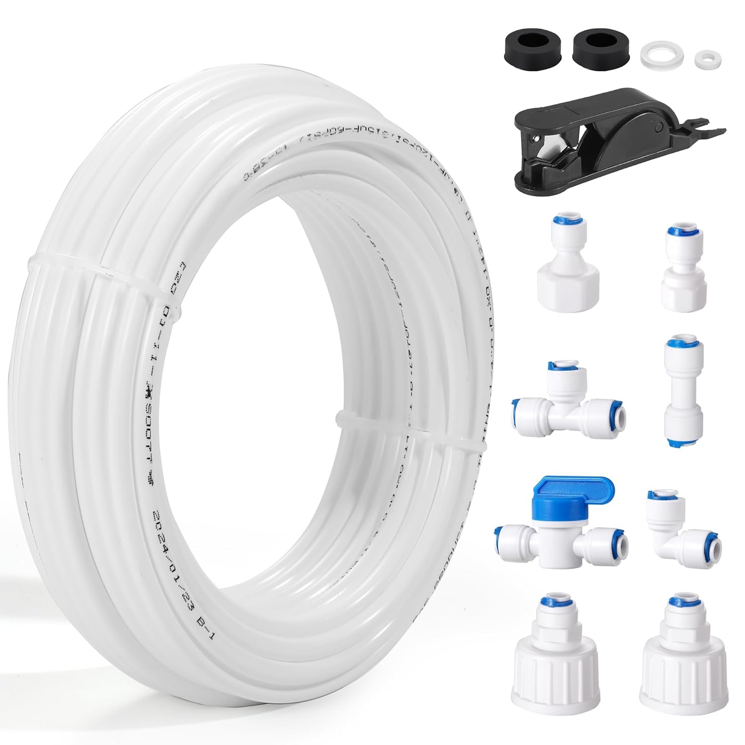 Professional 1/4" OD Tubing Water Line Kit for Refrigerator