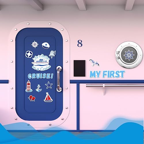Miniatura 2 de Leumoi 27 imanes náuticos para puerta de crucero, divertidos imanes magnéticos reutilizables para puerta de crucero, para puerta de cabina, barco,