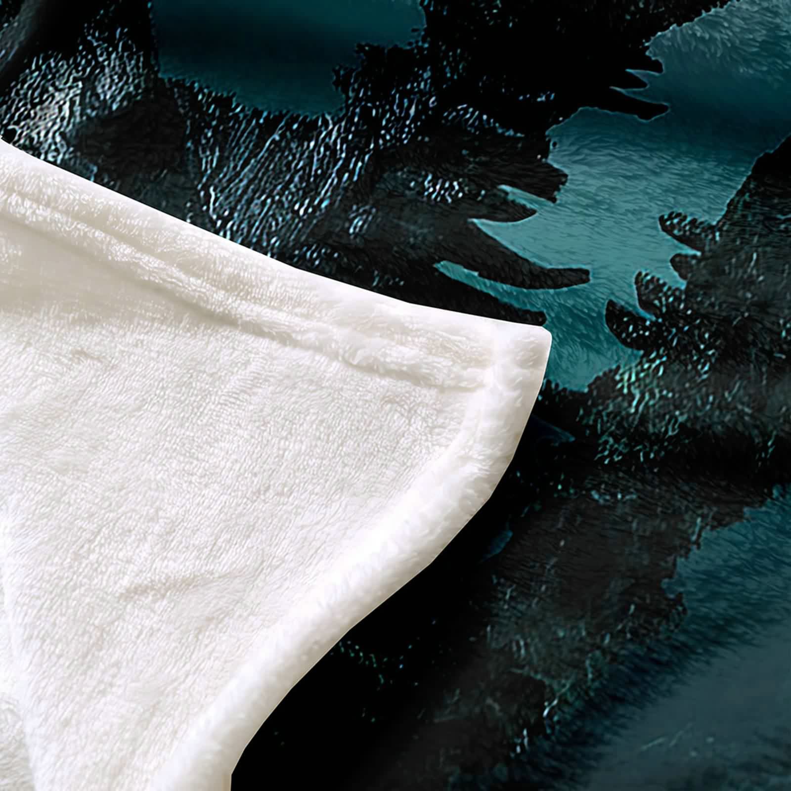 Aeici Couverture Polaire, Couverture Enfant Couverture 160x200 cm Vue Mystérieuse de Montagne Couverture Canapé pour Salon Lit