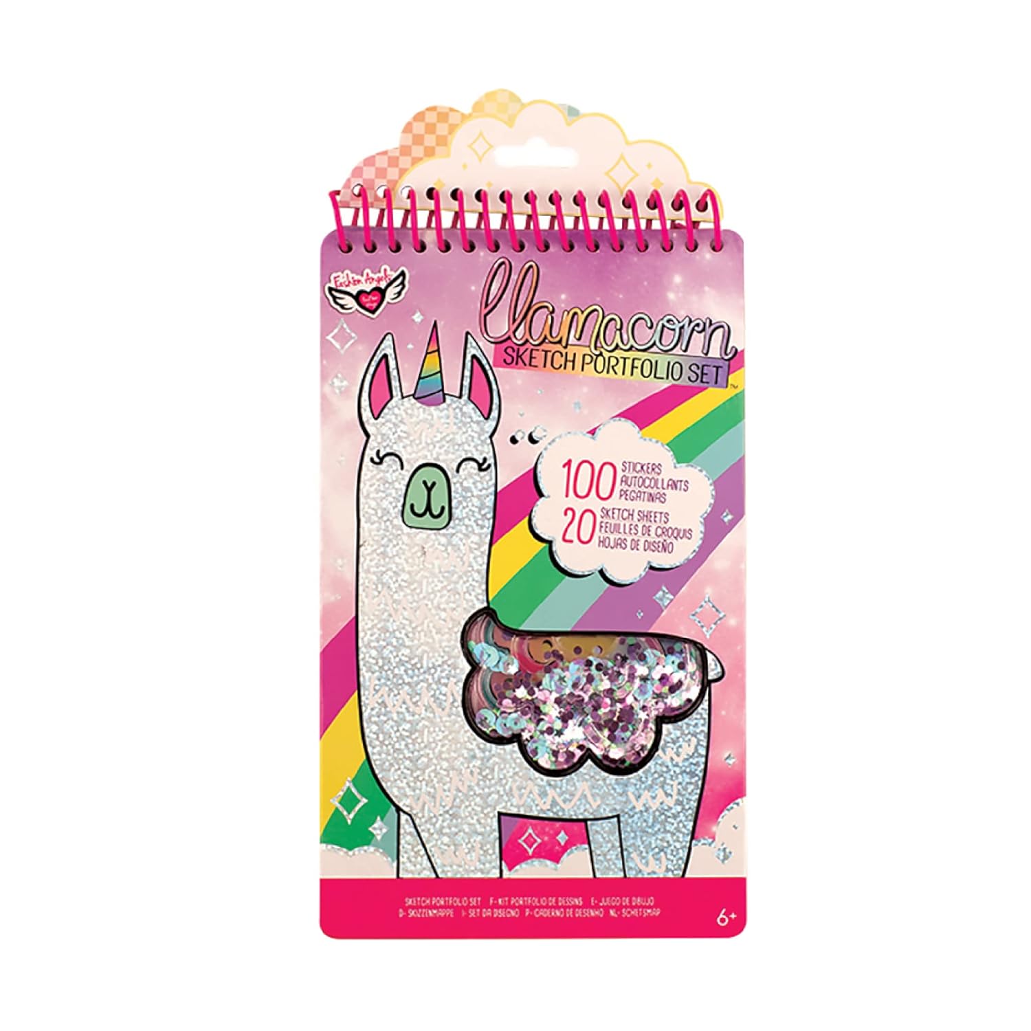 amazon com fashion angels llama shaker compact sketch portfolio llama sketch book llama coloring book brown a 7 6 ounce arts crafts sewing