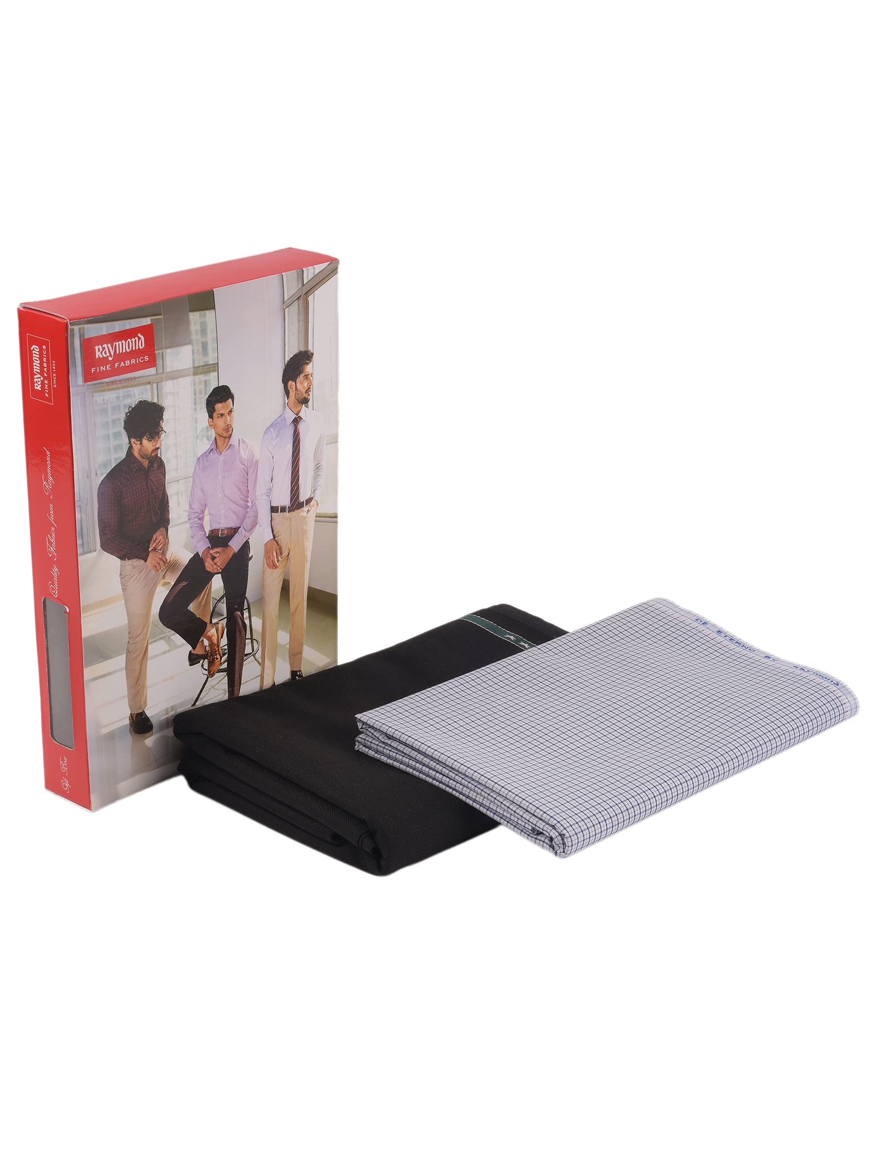 Raymond Men's Unstitched Shirt and Trouser Fabric - Pattern:Check - Gift Box Packing - CH7 1
