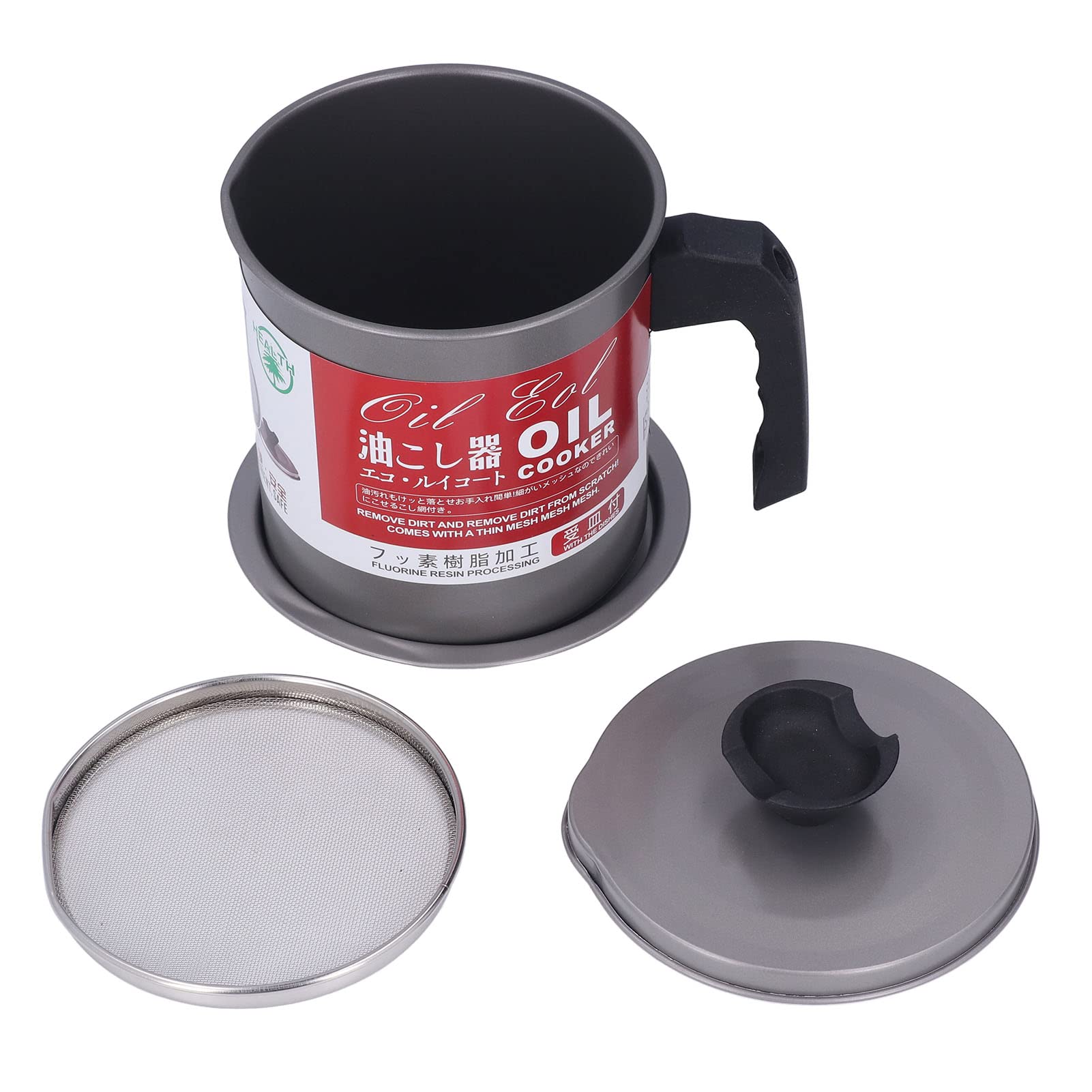 Colador de aceite antigoteo con filtro de acero inoxidable 1,4L