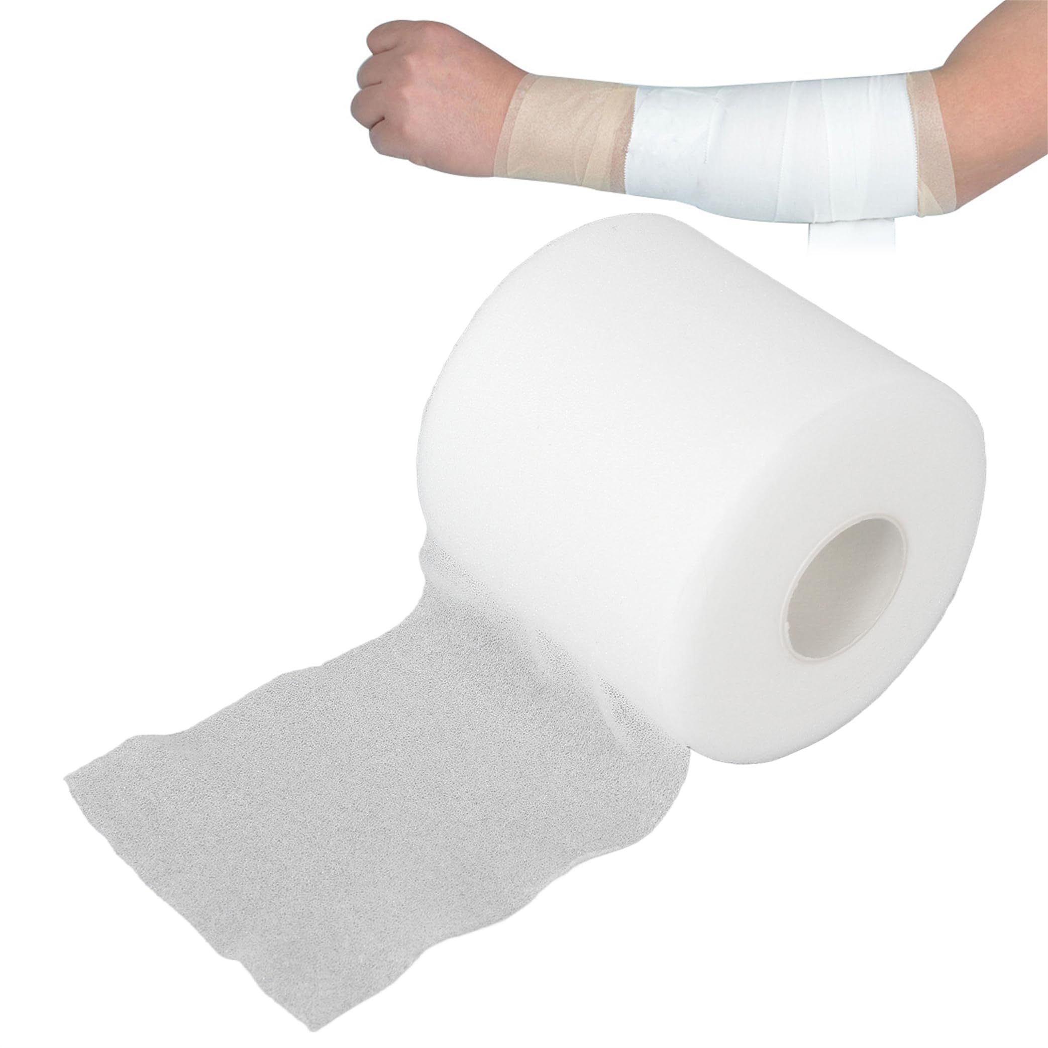 Sports Tape, Mutifunctional Foam Underwrap Sports Foam Pre Wrap Athletic Tape for Wrists Elbows Knees Ankles Hair, 2 Rolls