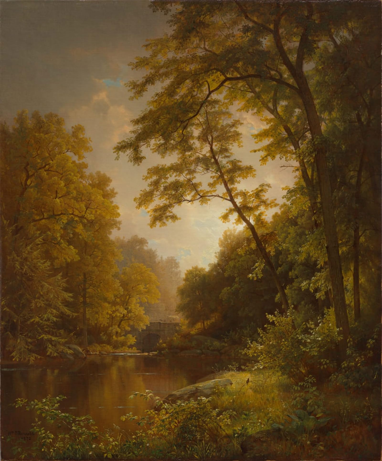 ARTXLXXBN Famous Prints Artwork Pictures Poster Painting Art June Day by William Trost Richards Artwork Landscape Pictures for Home Decor 60x90cm