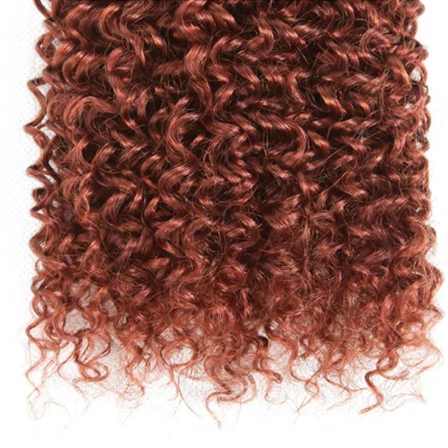 Ustar Auburn#33 Jerry Curly 100% Brazilian Human Hair Virgin Hair Weave Bundles Wave