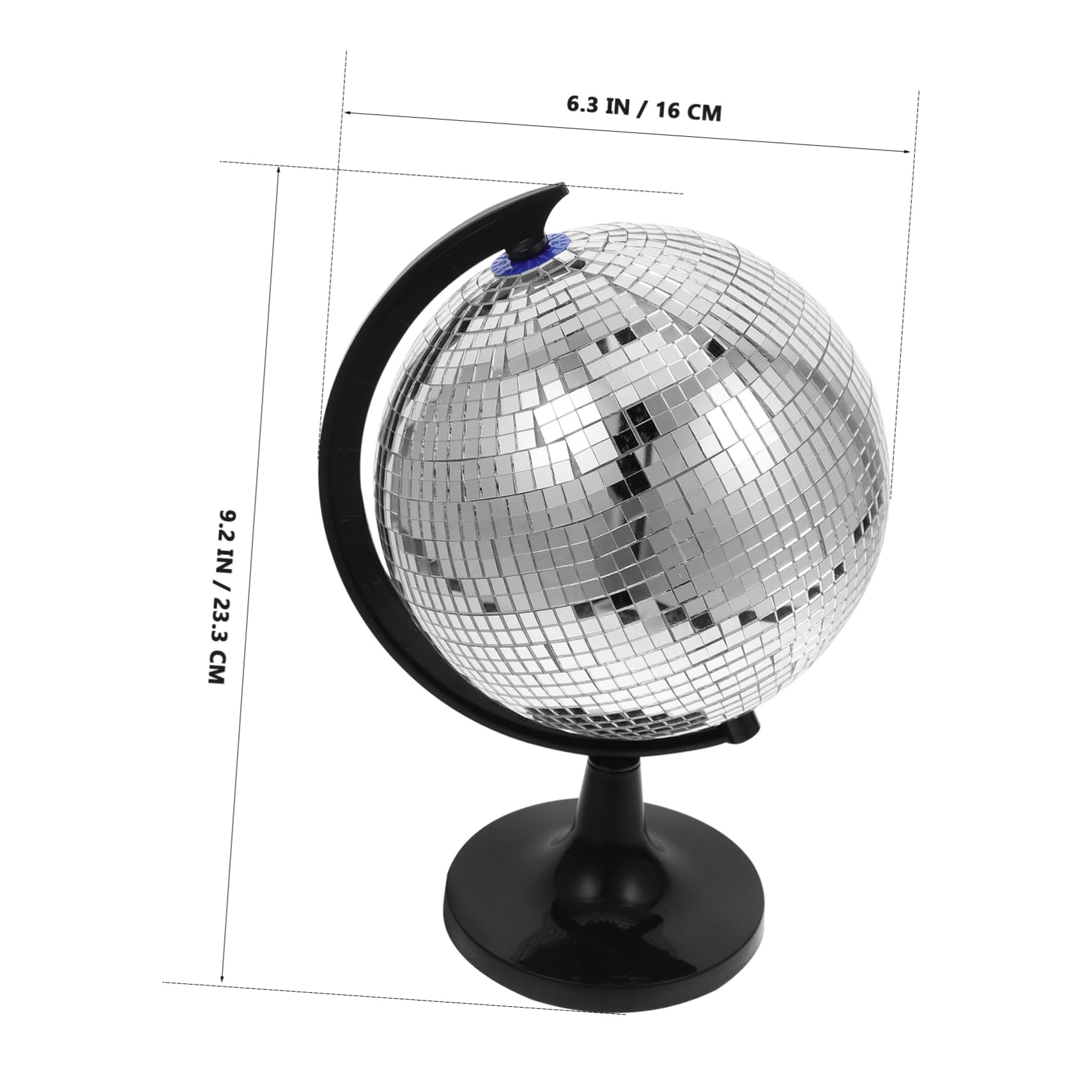 Cabilock Globe Ornaments Disco Ball Spinner Reflective Mirror Ball Office Decorative Piece