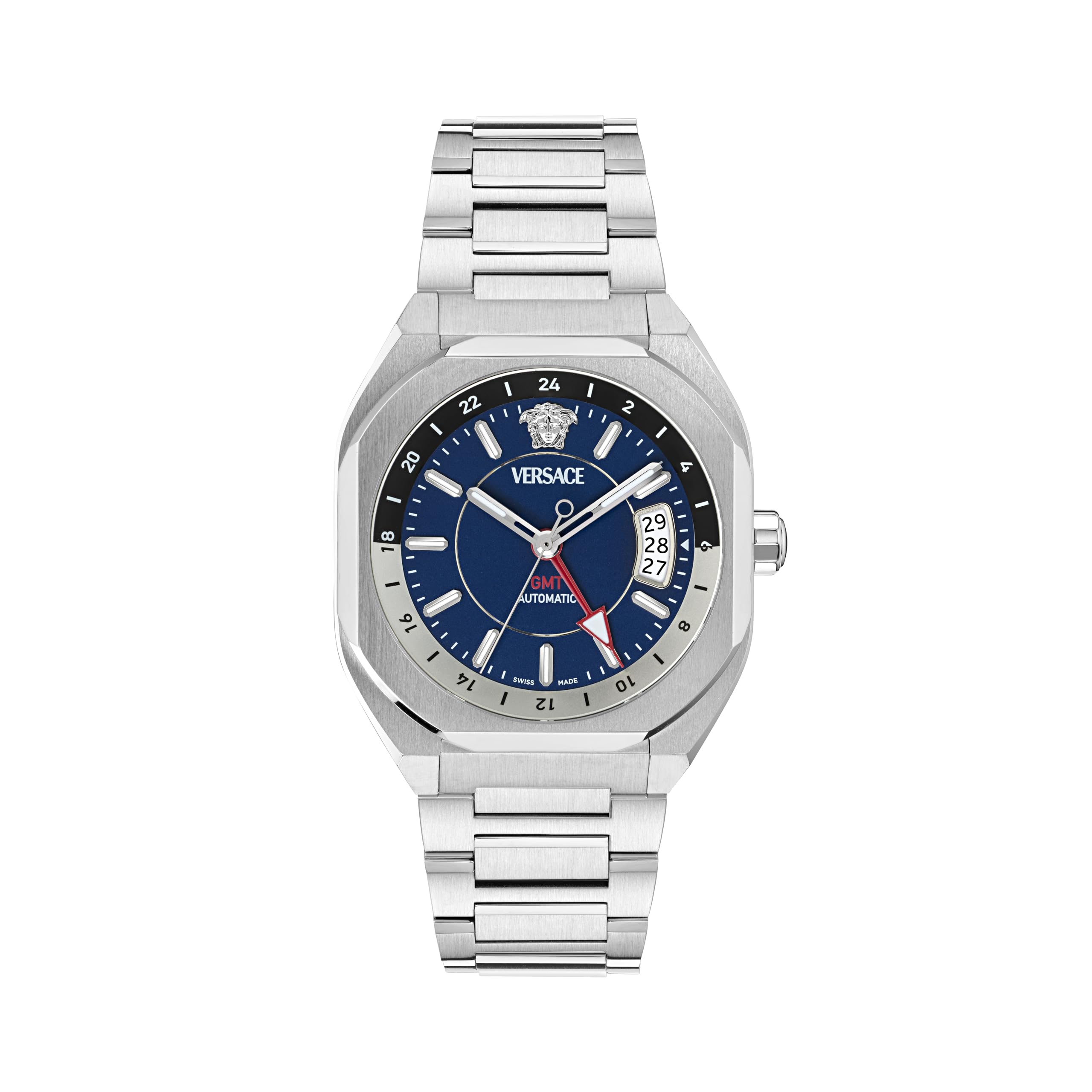 Versace Men's Analogue Automatic Watch V-Contempo GMT Swiss Made