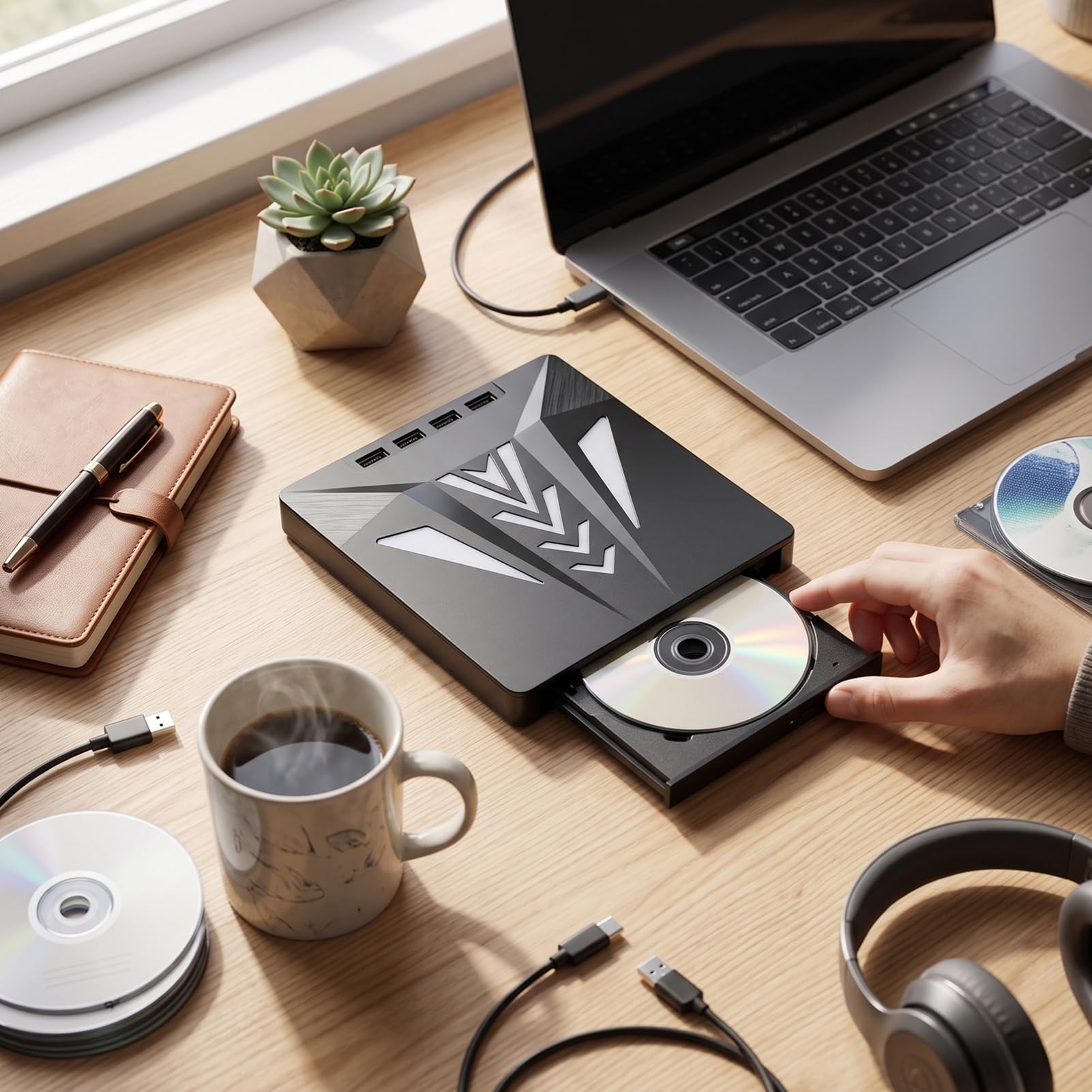 Unidad de CD Externa, Grabadora de CD, Grabadora de y DVD Externa