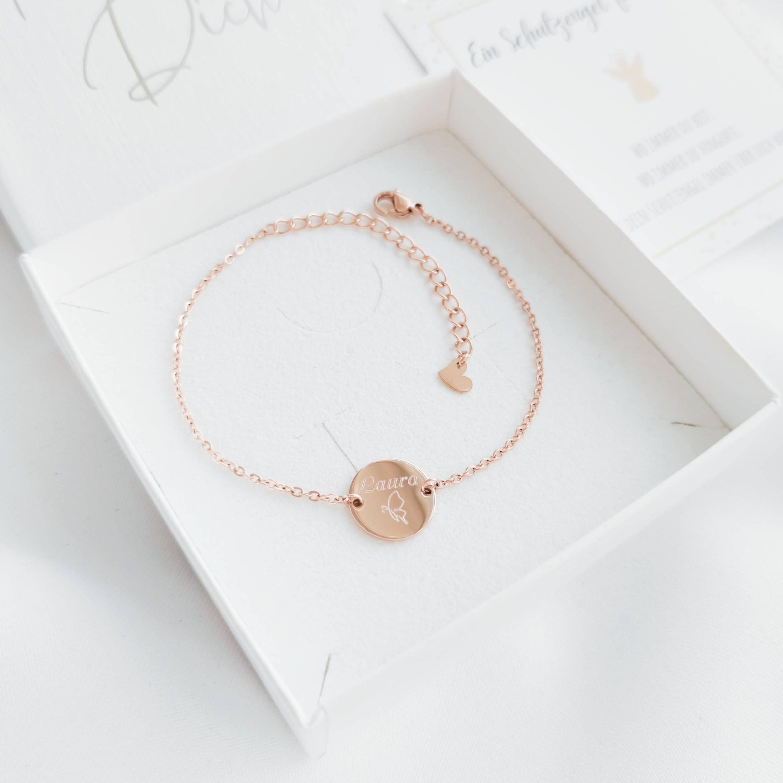 Generisch Trauzeugin Armband mit Gravur - 316L Edelstahl, PVD-vergoldet oder PVD-rosevergoldet - personalisiertes Dankeschön Geschenk Hochzeit Brautjungfer - mit Geschenkbox