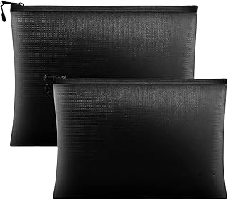 Feuerfeste Dokumententasche 2er Set, Feuerfeste Tasche (30cmx21cm, 28cmx18cm) Aus Silikon Fiberglas, Feuersichere wasserdichte Hülle Beutel Behälter für A4 Dokumente Passport Bankdatei Geld Wertsachen