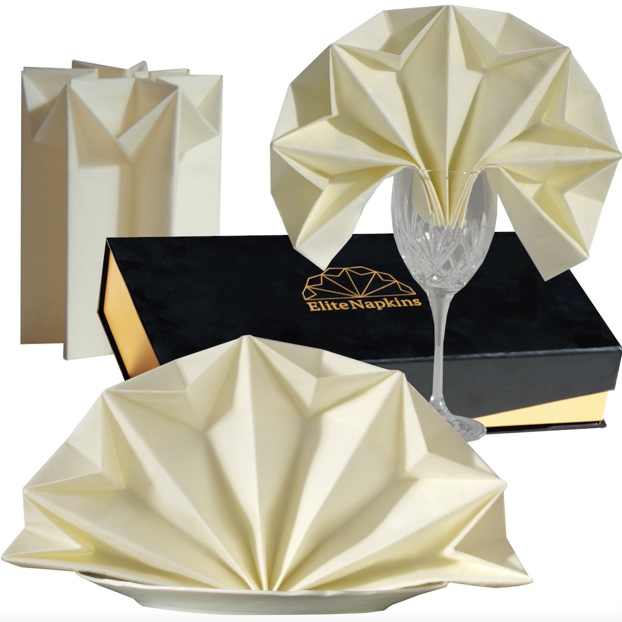 Origami Napkins EMBROIDERY & ORIGAMI