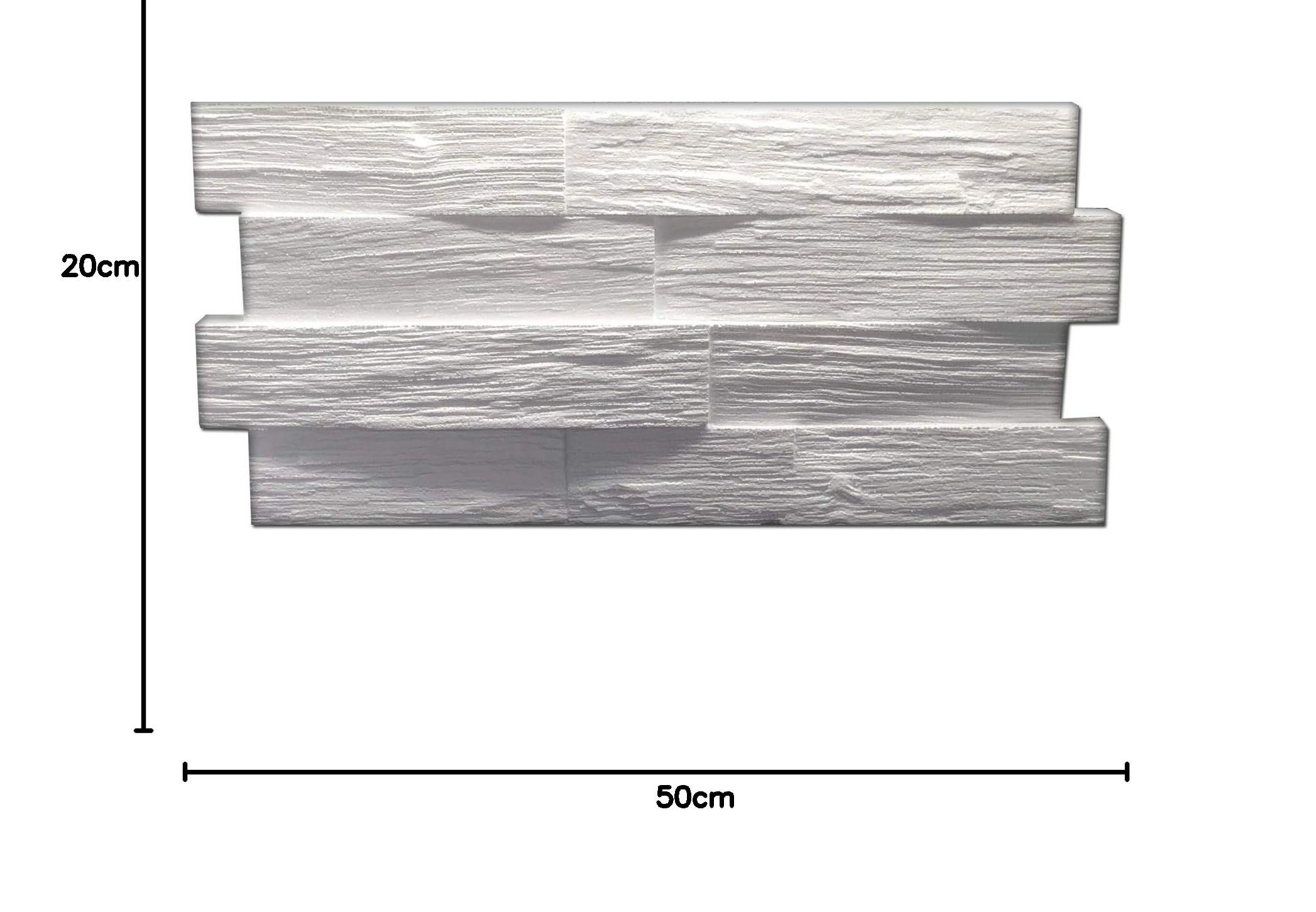 Pannelli polistirolo finta pietra per interni pannello polistirolo finto legno 20x50 cm confezione da 7,20 mq (72pz)