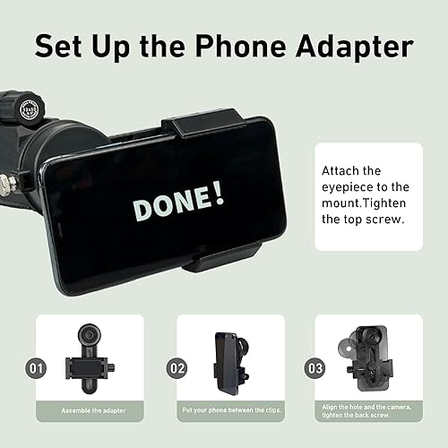 Miniatura 6 de Gosky Monocular HD de 15 x 52 pulgadas, monocular para adultos de alta potencia con trípode, monocular compacto con prisma BAK4 y lente FMC, control