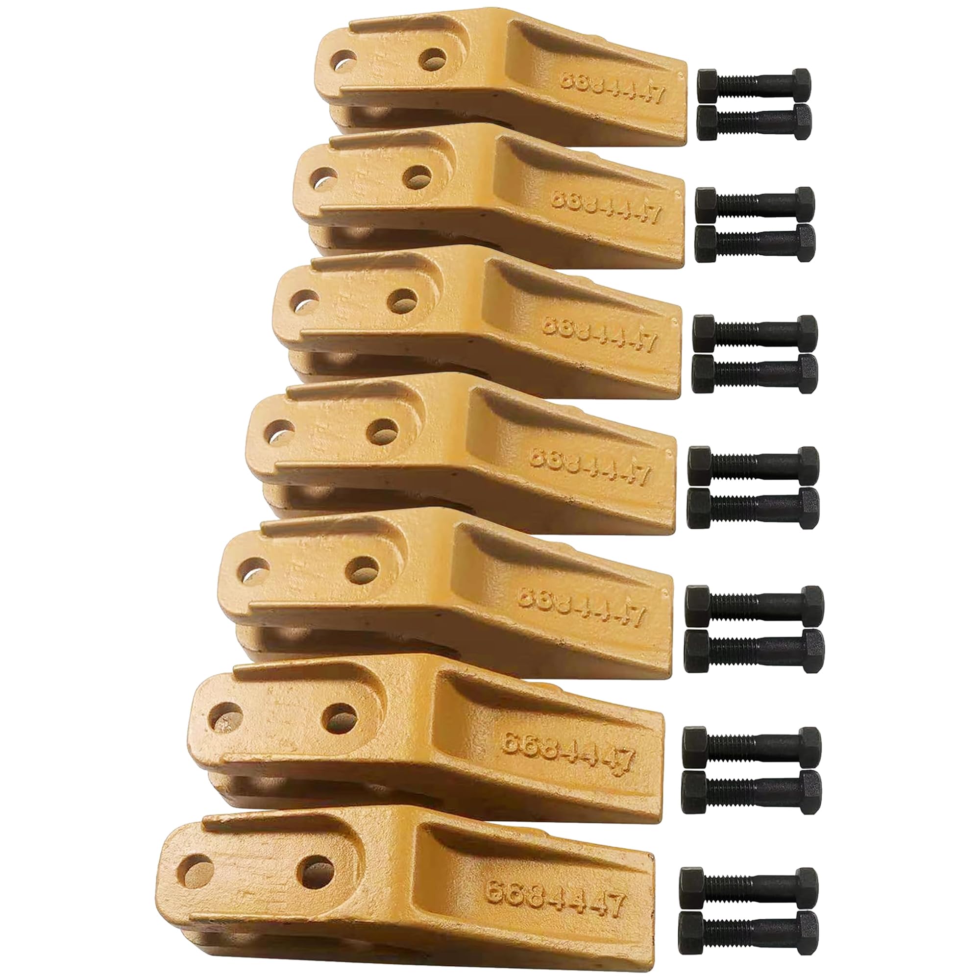 BDI Wear Parts BDI Wear Parts 7Pack 6684447 Trenching Bucket Teeth, Skid Steer Backhoe Bolt On Unitooth/w Bolt and Nuts