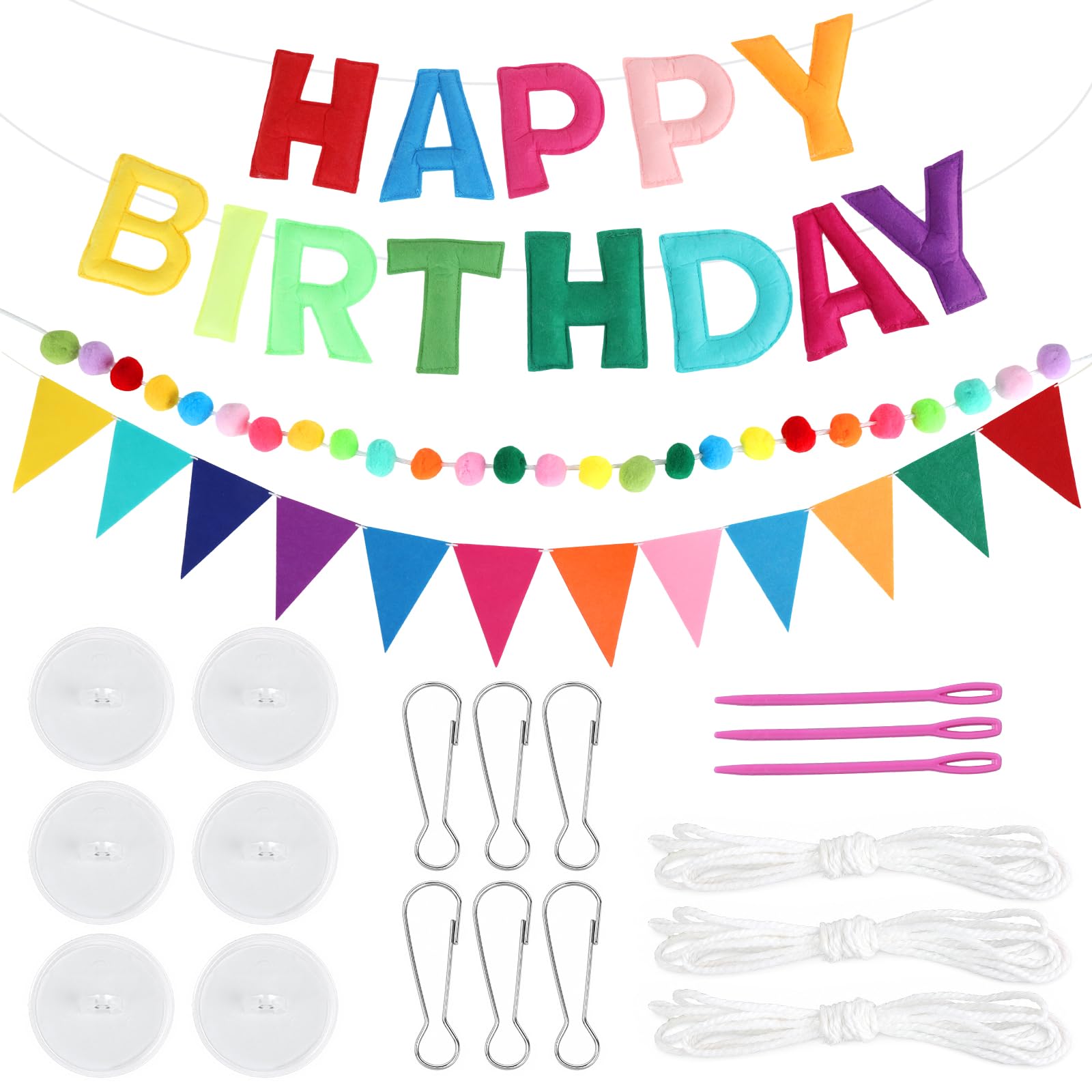 Birthday Decoration Set, Reusable for Girls, Boys, Women, Men