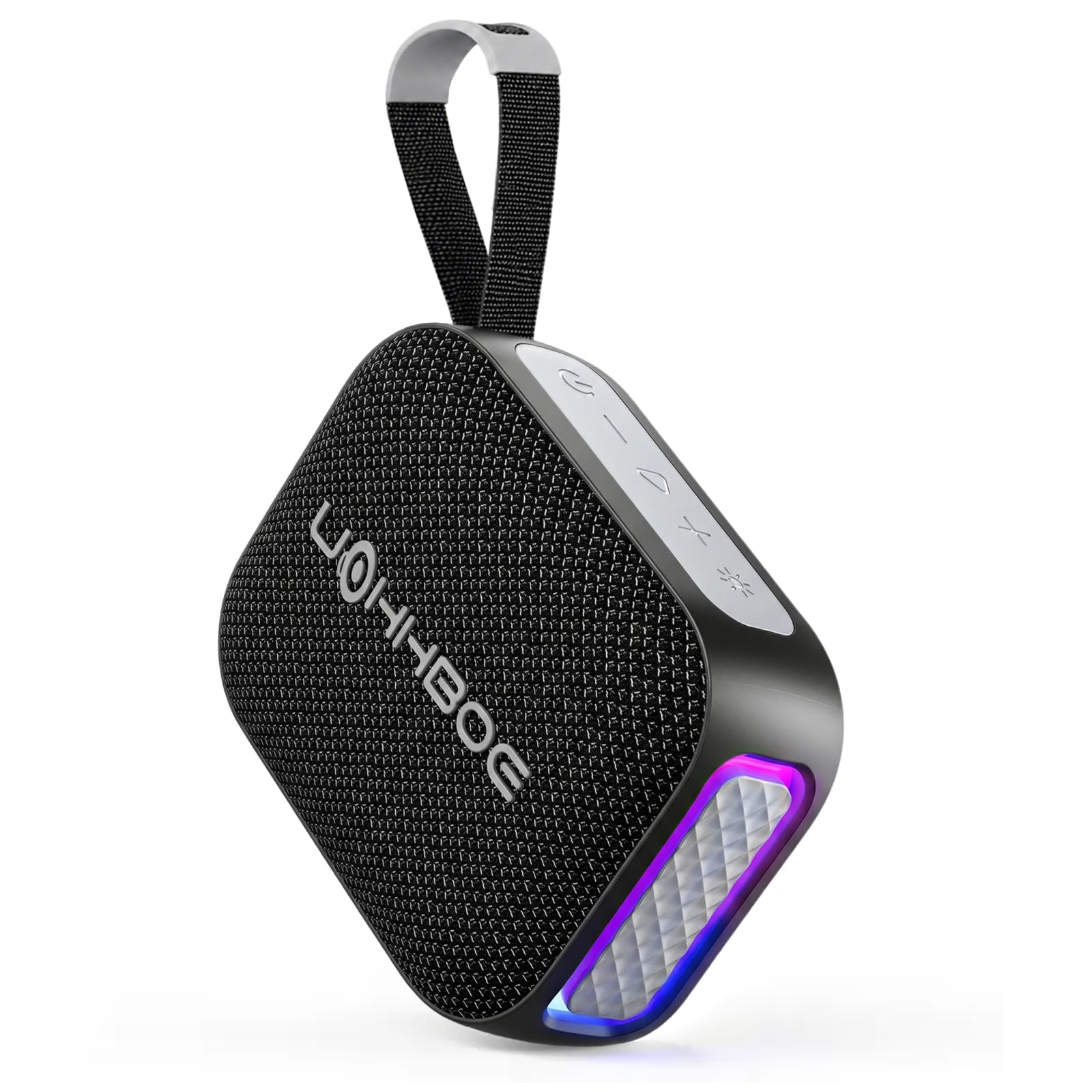 UOHHBOE Bluetooth Lautsprecher Dusche IPX7 Shower Speaker mit Vakuum-Saugfuß 24 Std. Spielzeit Bluetooth 5.4 RGB Licht Freisprechfunktion Geschenke für Männer Frauen