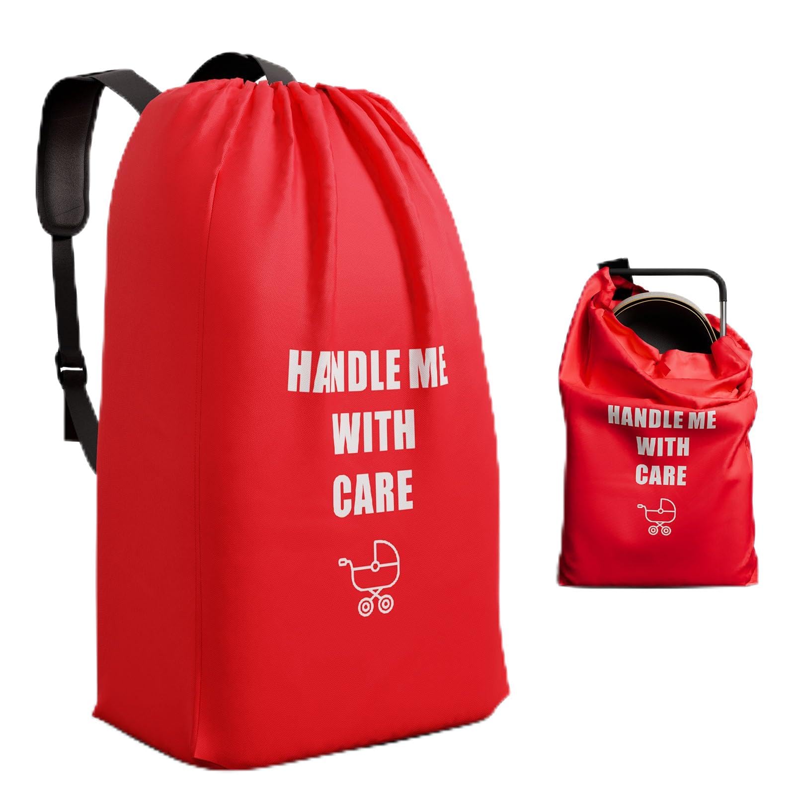 Borsa per passeggino per aereo, borsa a quadretti per passeggini singoli e doppi, impermeabile, grande borsa da viaggio per passeggini da jogging in aereo, borsa da viaggio (61 cm di lunghezza x