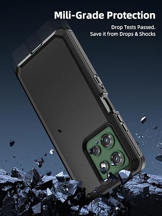 Jiunai for Moto G Power 2025 Case Power 2026 Case Rugged Heavy Duty Black