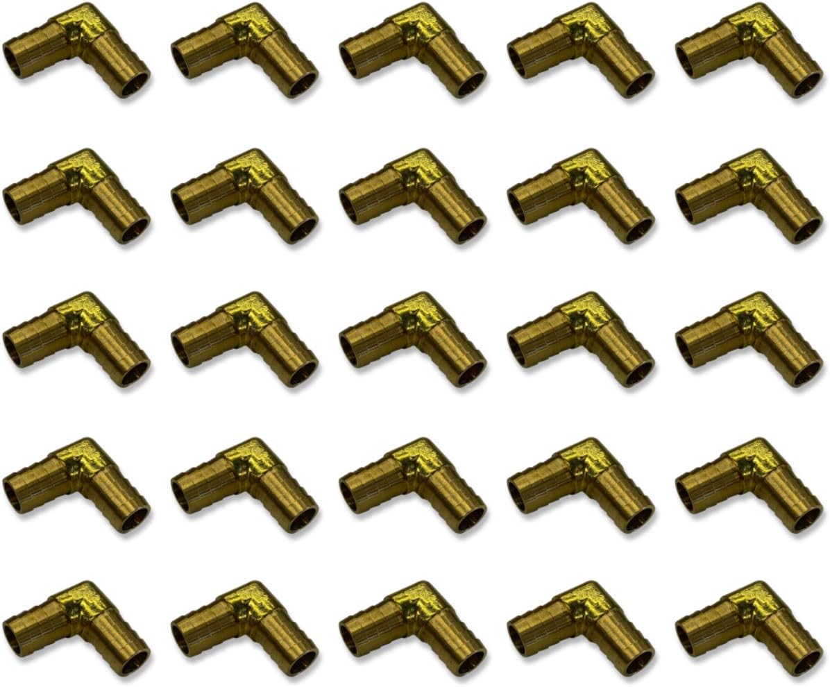 5/8" Hose ID 90 Degree Brass Elbow Union Fitting Fuel/AIR/Water/Oil/Gas/WOG (Qty 01)