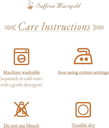 Miniatura 8 de Saffron Marigold Funda de almohada azul floral helechos del bosque de algodón de calidad, comercio justo, ropa de cama bohemio, estilo de cocina de