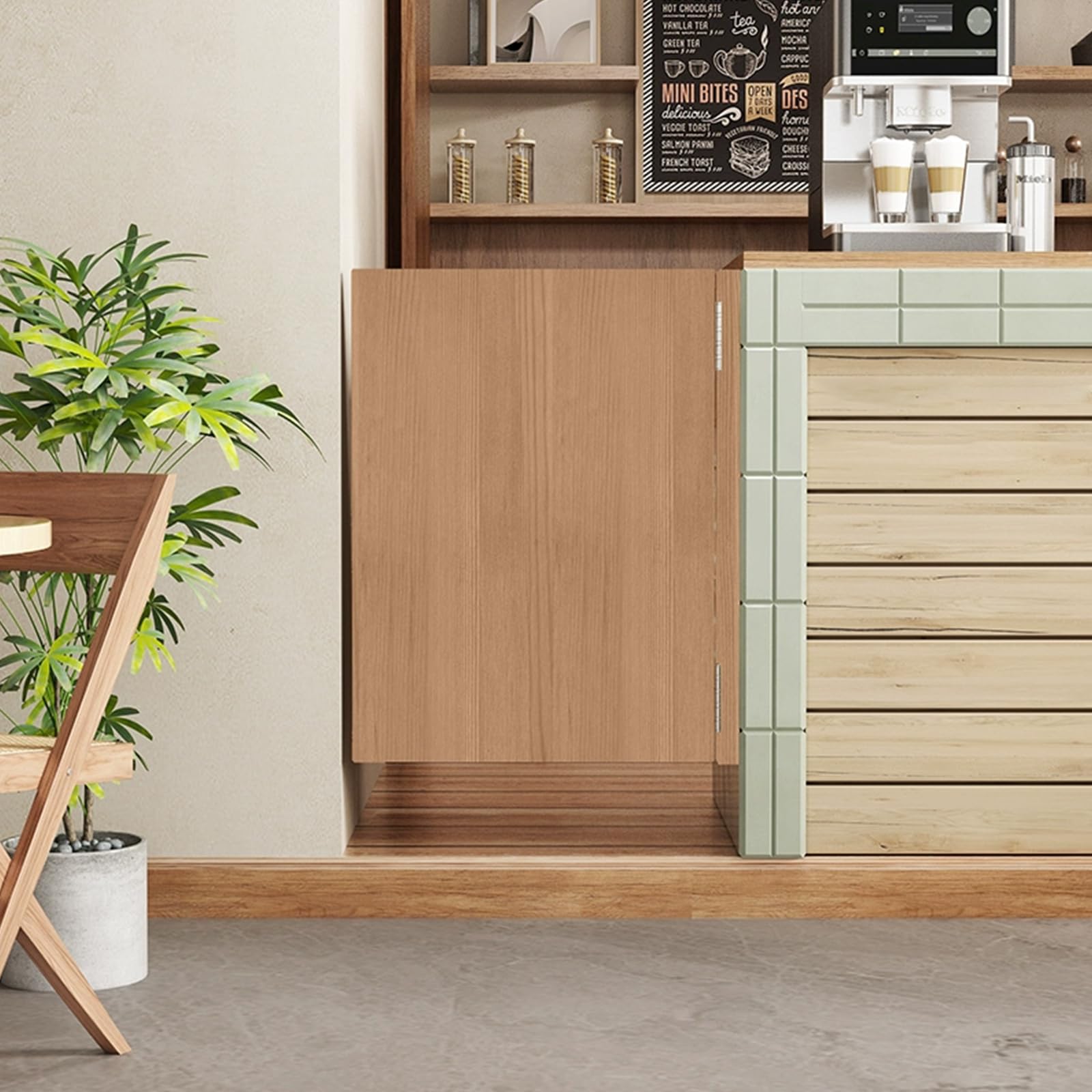 Wewnętrzne obrotowe drzwi kawiarni z litego drewna żaluzjowa przegroda wahadłowa opcje wielokolorowe (szare 50 x 80 cm) stylowe rozwiązania wewnętrzne dla domu i firmy