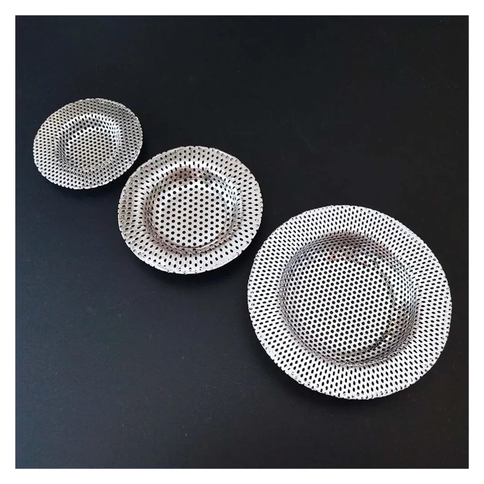 Filtre à Cheveux pour lavabo de Salle de Bain en Acier Inoxydable à Trou Complet, Drain de Sol pour évier de Cuisine, Anti-Blocage, Fournitures pour la Maison, Accessoires et Outils (S)