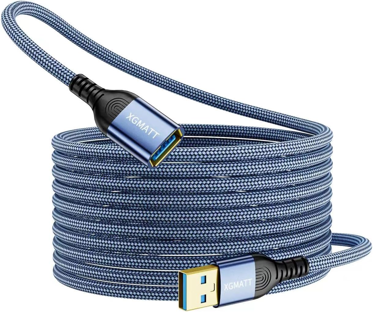 Long USB 3.0 Extension Cable 4M,USB A Male to A Female Cable USB Extension Lead High Speed Data Transfer Compatible for Printer, Scanner, Camera, Keyboard, Card Reader, Hard Drive,Blue