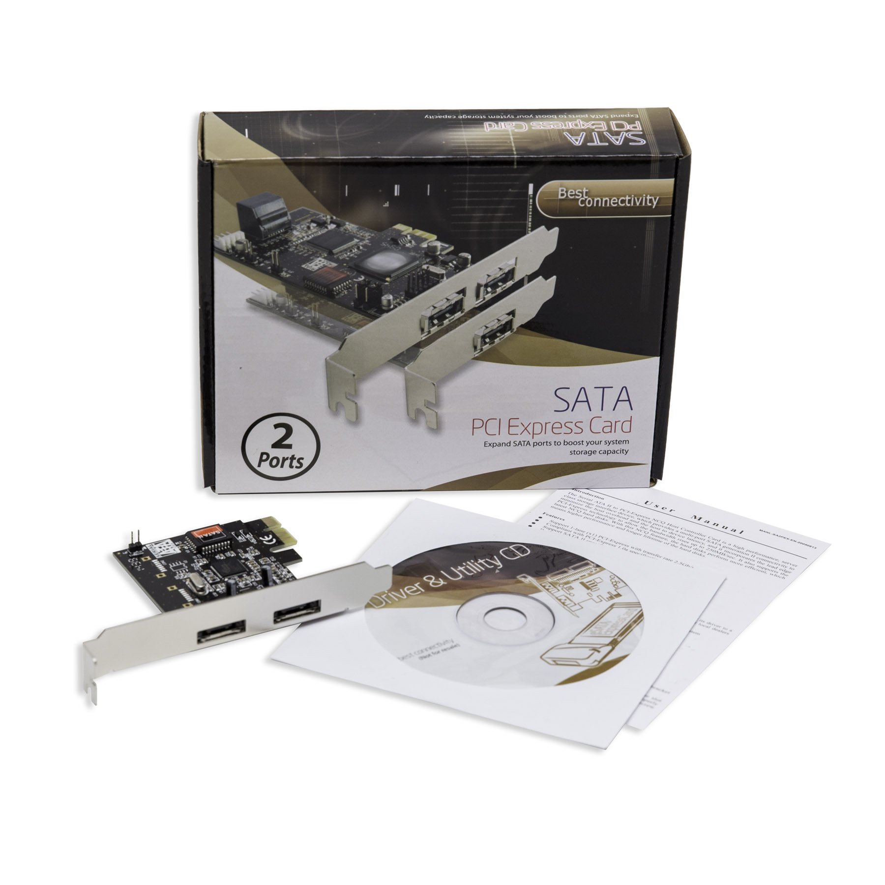 Syba 2 Port eSATA II PCIe Card - Add External Storage -5