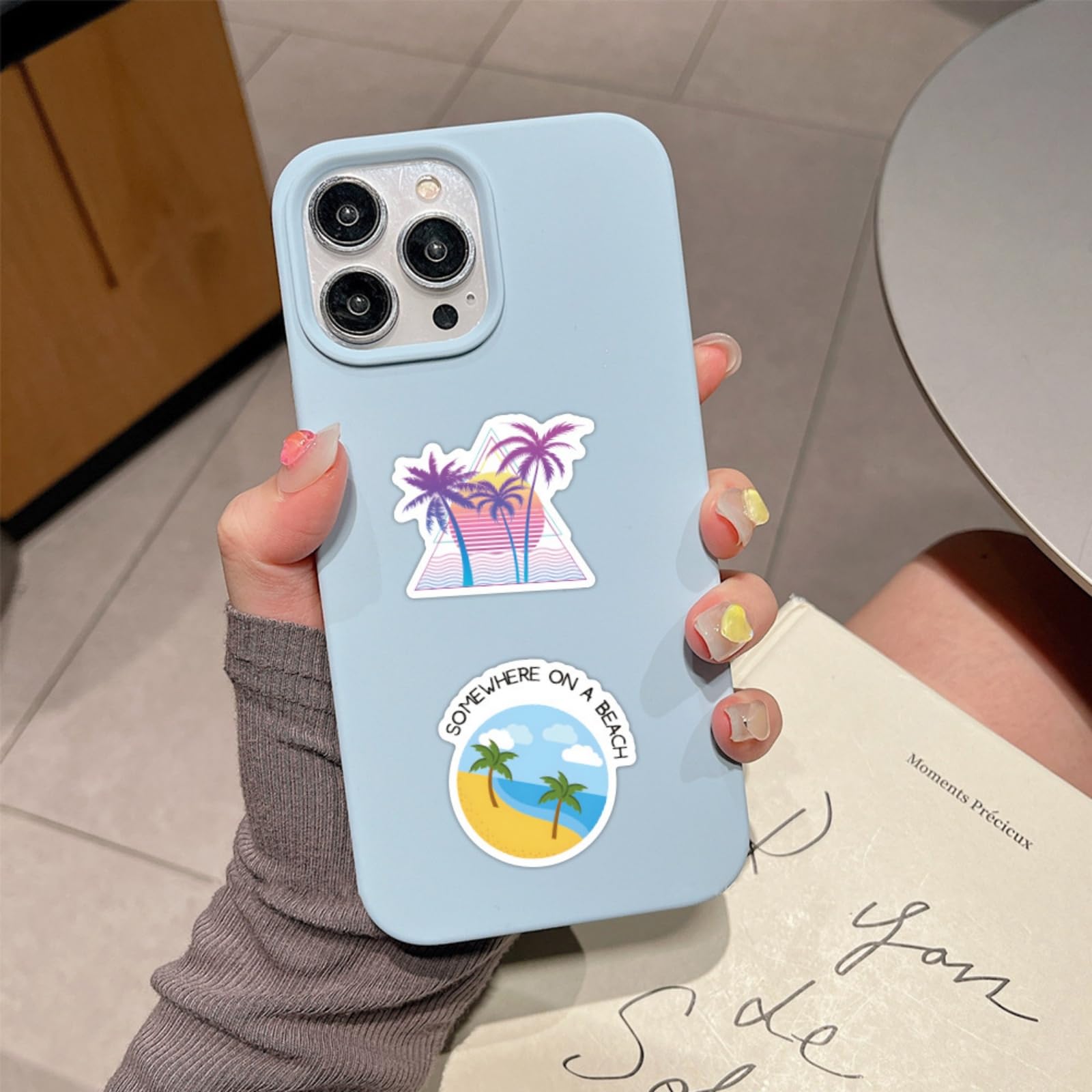 Letni zestaw naklejek tematycznych dla dzieci, nastolatków, dorosłych, 120 uroczych letnich naklejek plażowych na butelkę wody, dziennik i album do scrapbookingu, wodoodporne naklejki na laptopa