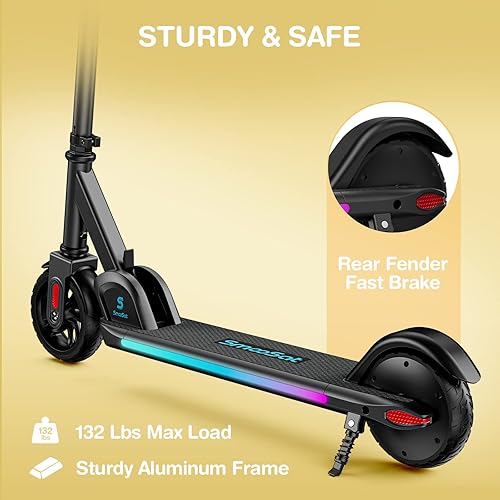 Miniatura 8 de SmooSat Scooter eléctrico E9 Pro negro y S8 plateado para niños