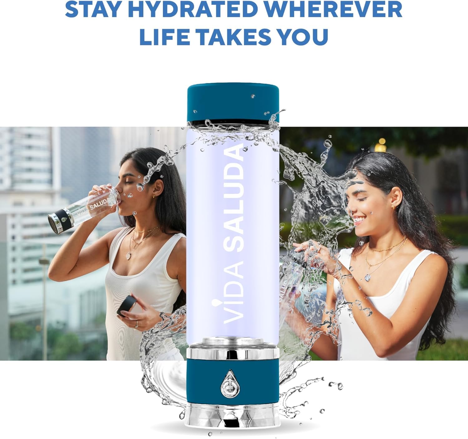 Generador de botellas de agua de hidrógeno, menos de 3 minutos recargable, máquina purificadora de agua de hidrógeno de 500 ml, electrodo de titanio y platino, para casa, oficina, viajes,