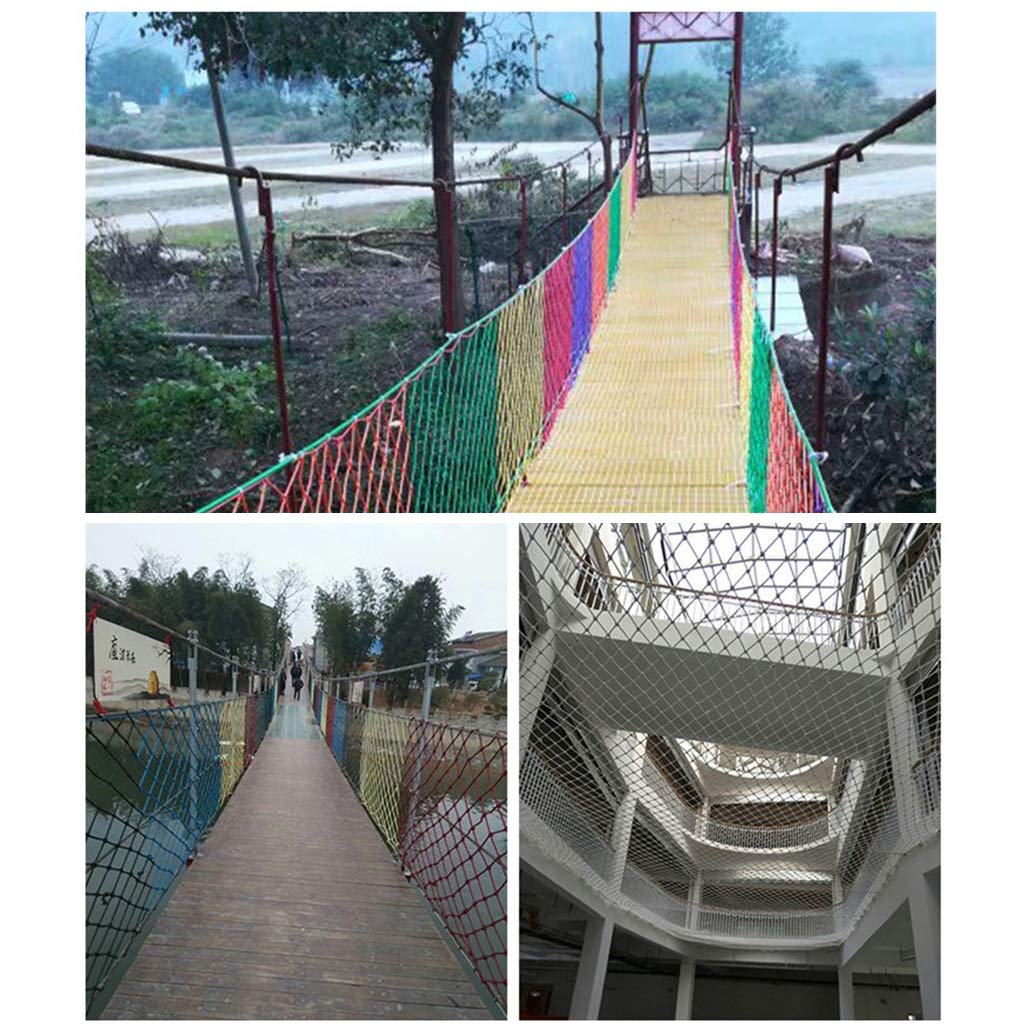 BBGS Caja de Seguridad Balcón Escalera Redes de Protección, Cuerda de Nylon Neto Balcón Red de Seguridad Escaleras Anti-caída de La Cerca Al Aire Libre Decoración Red de Separación Del Patio Red de Es